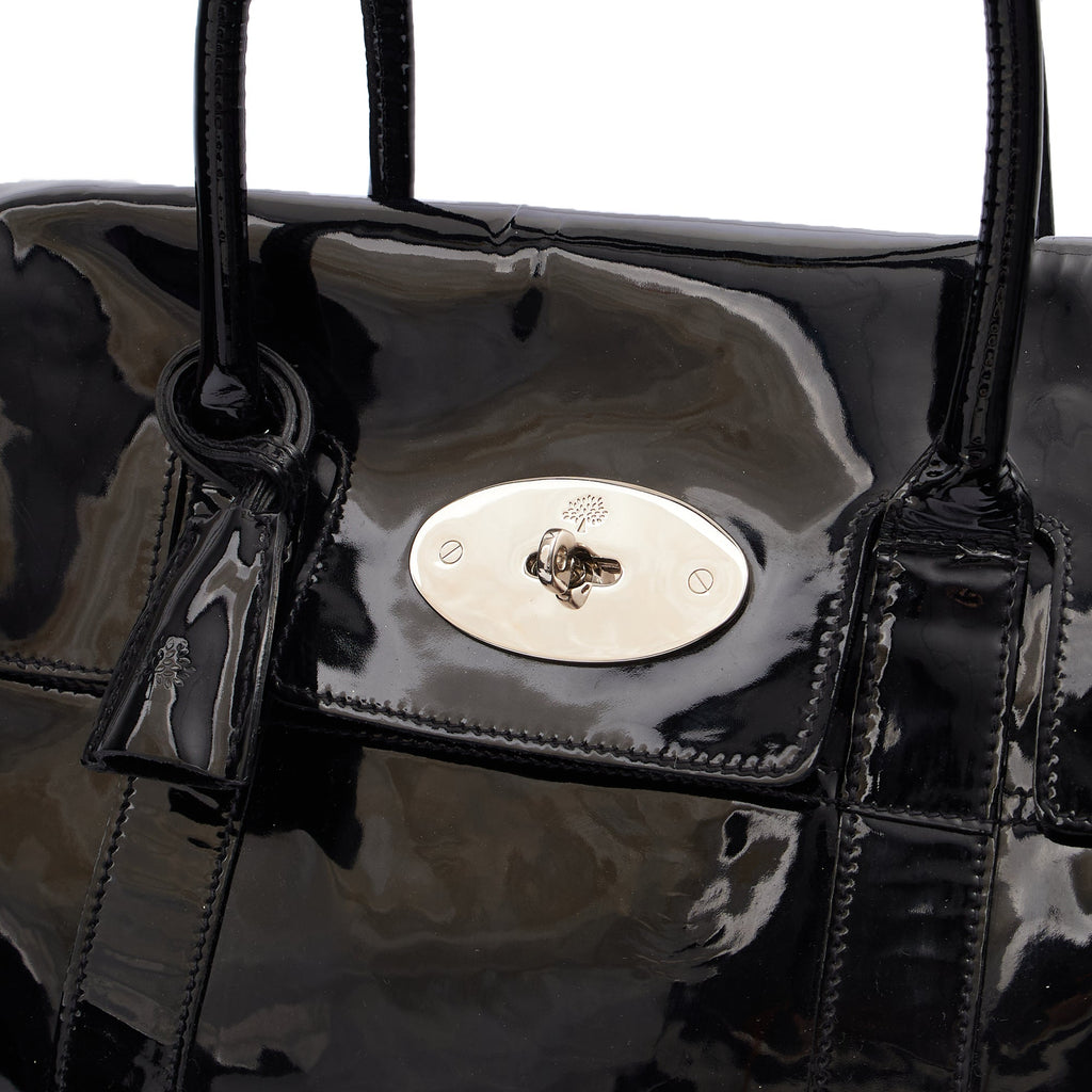 Mulberry Tote Bayswater Heritage in Black, Patent Leather