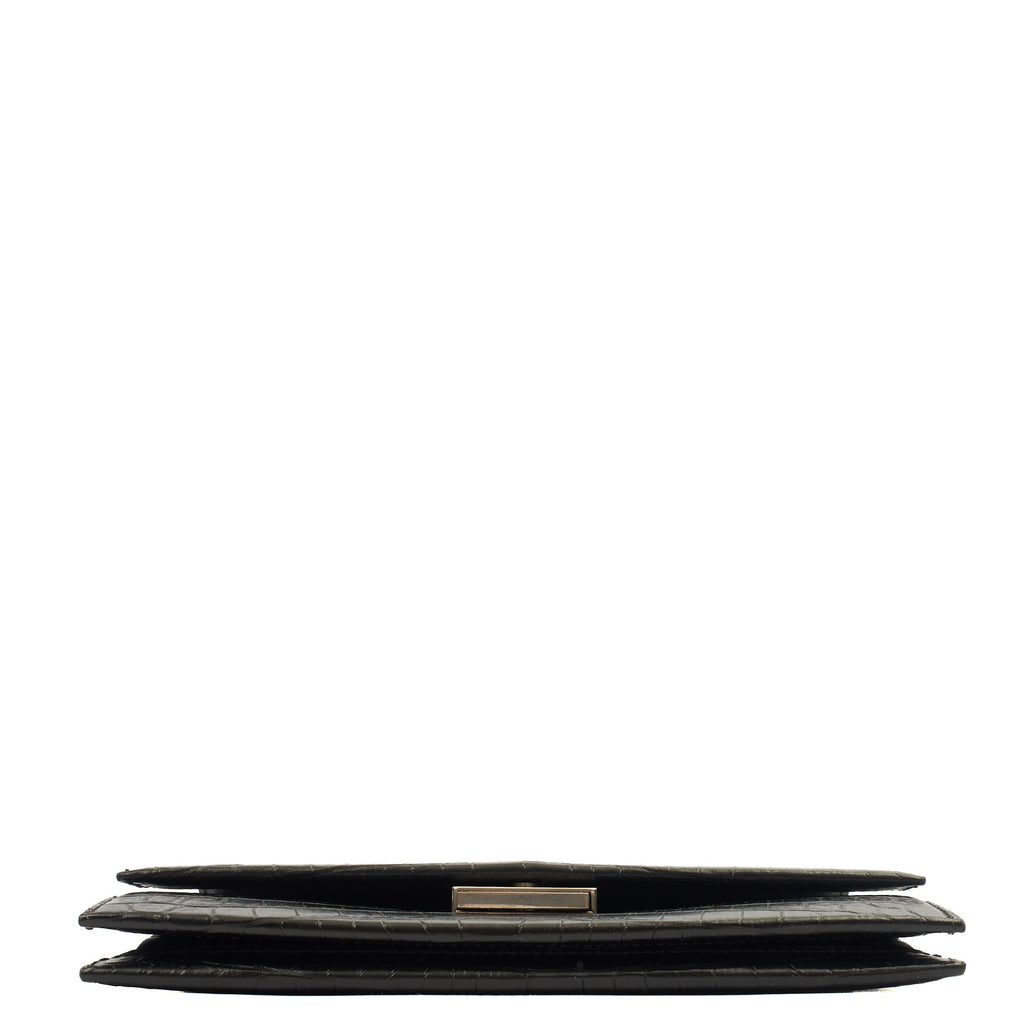 Saint Laurent Cross Body Crossbody in Black, Exotic Effect Leather