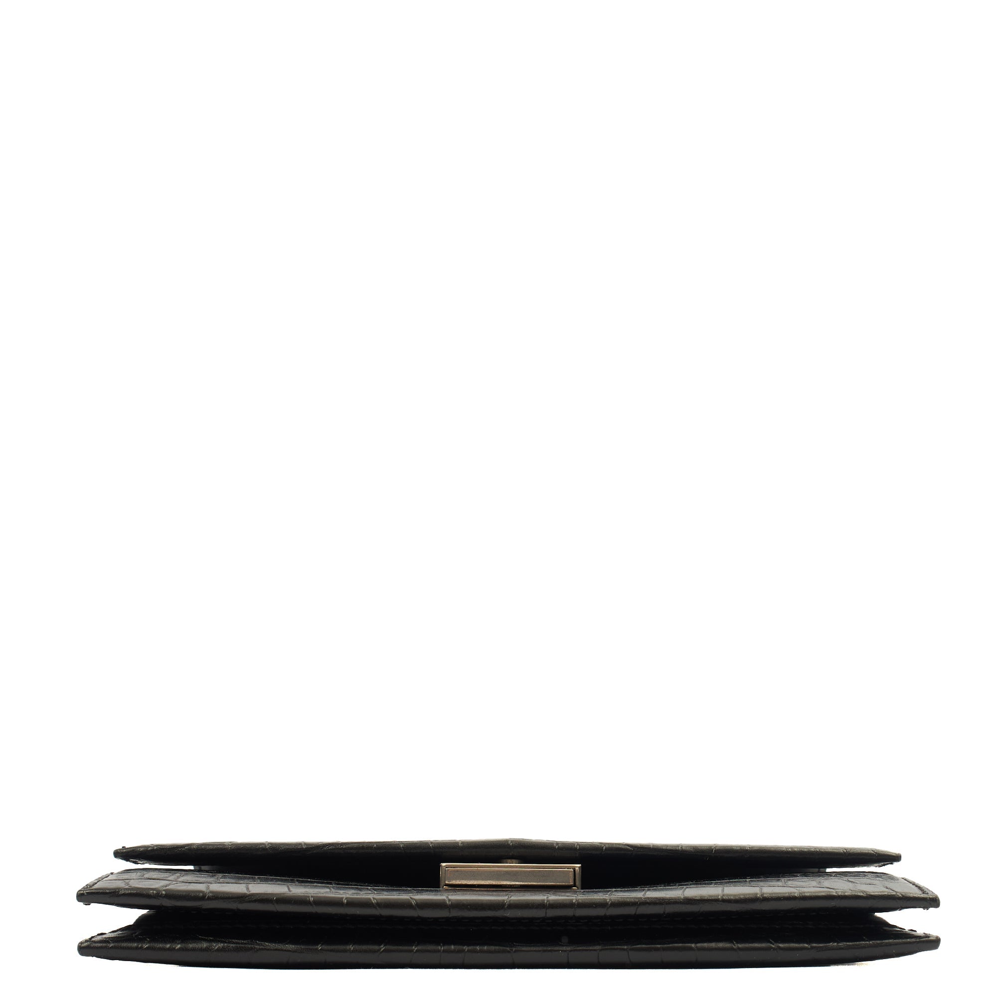 Saint Laurent Cross Body Crossbody in Black, Exotic Effect Leather
