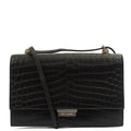 Saint Laurent Cross Body Crossbody in Black, Exotic Effect Leather