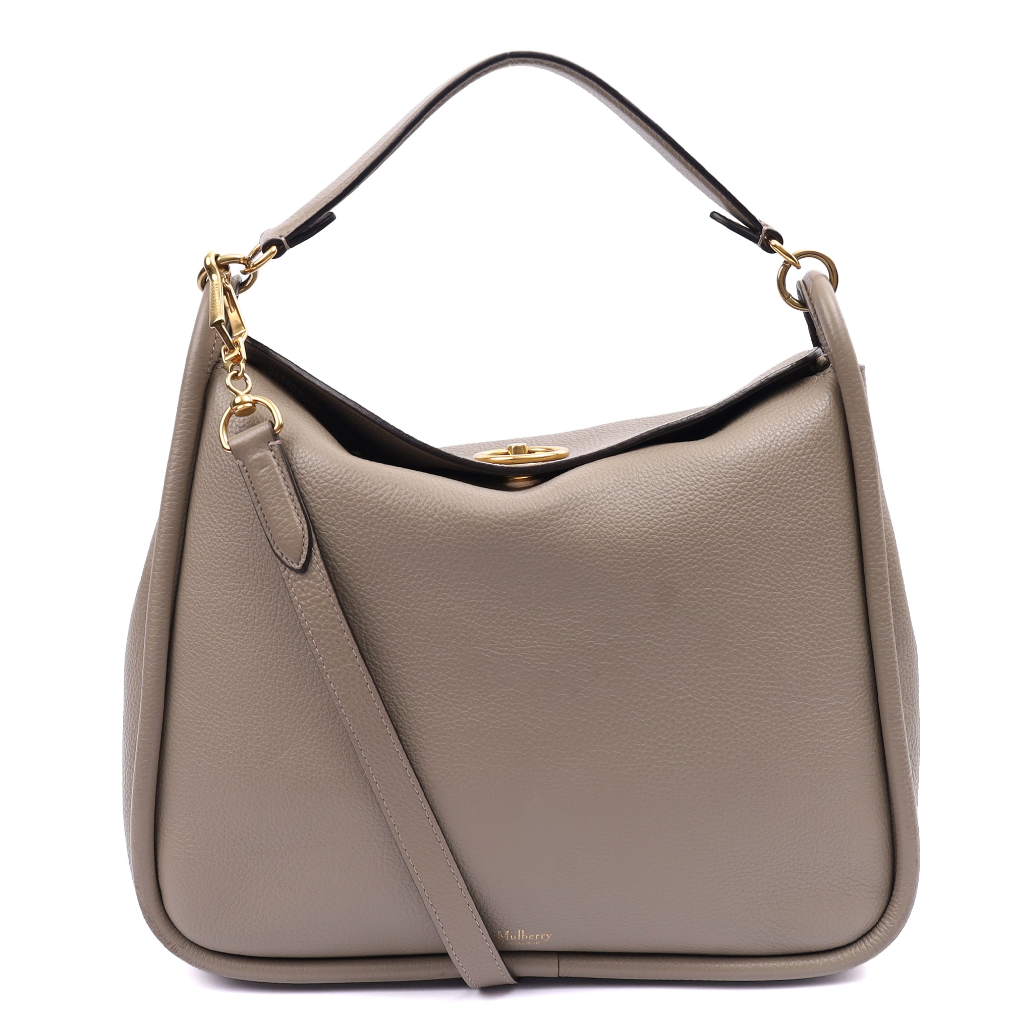 Mulberry Shoulder Bag Leighton in Grey, Leather