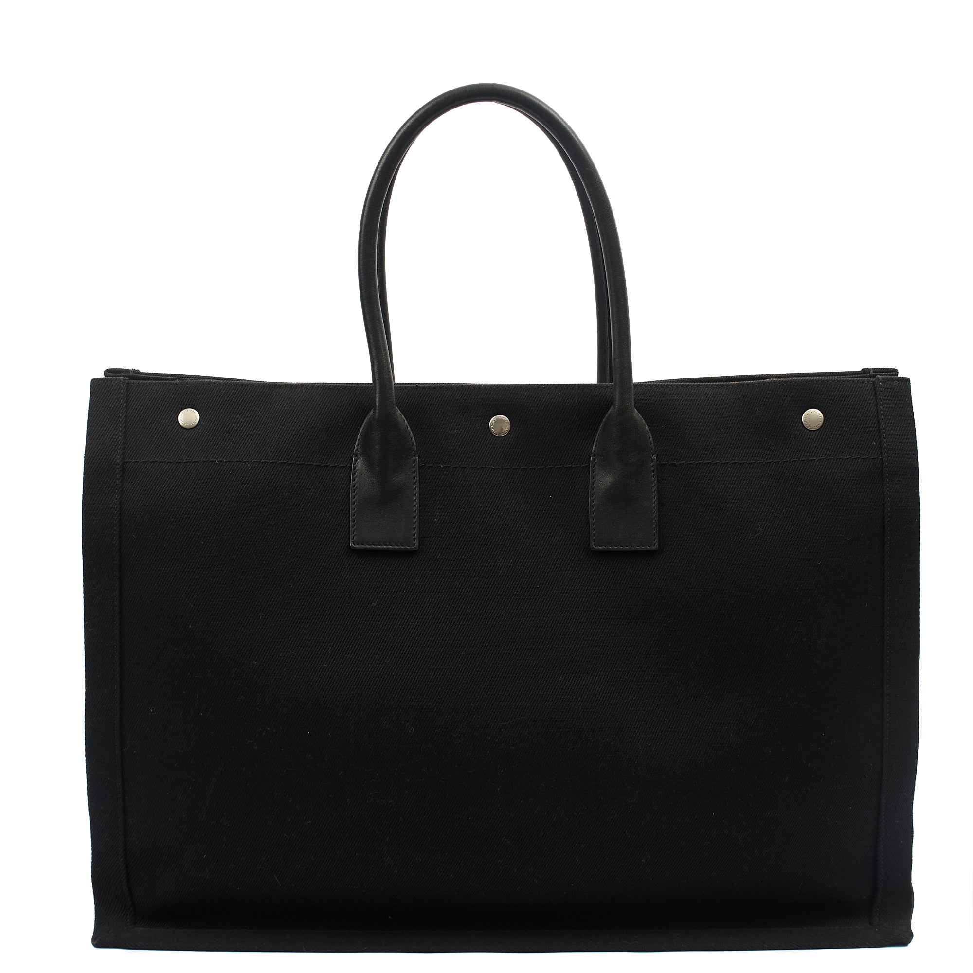 Saint Laurent Tote Rive Gauche Tote in Black, Fabric