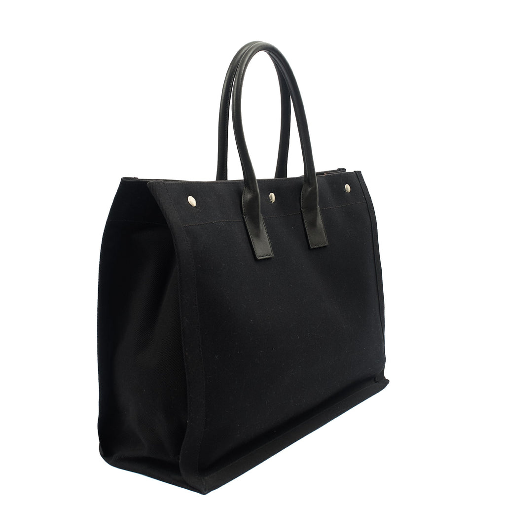 Saint Laurent Tote Rive Gauche Tote in Black, Fabric
