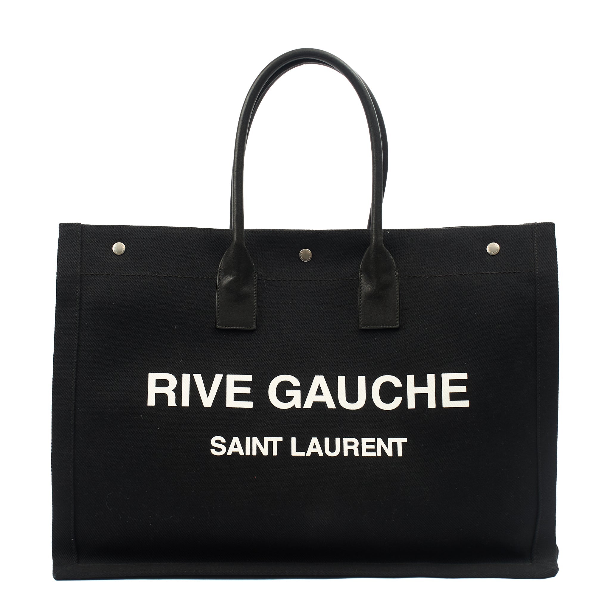 Saint Laurent Tote Rive Gauche Tote in Black, Fabric