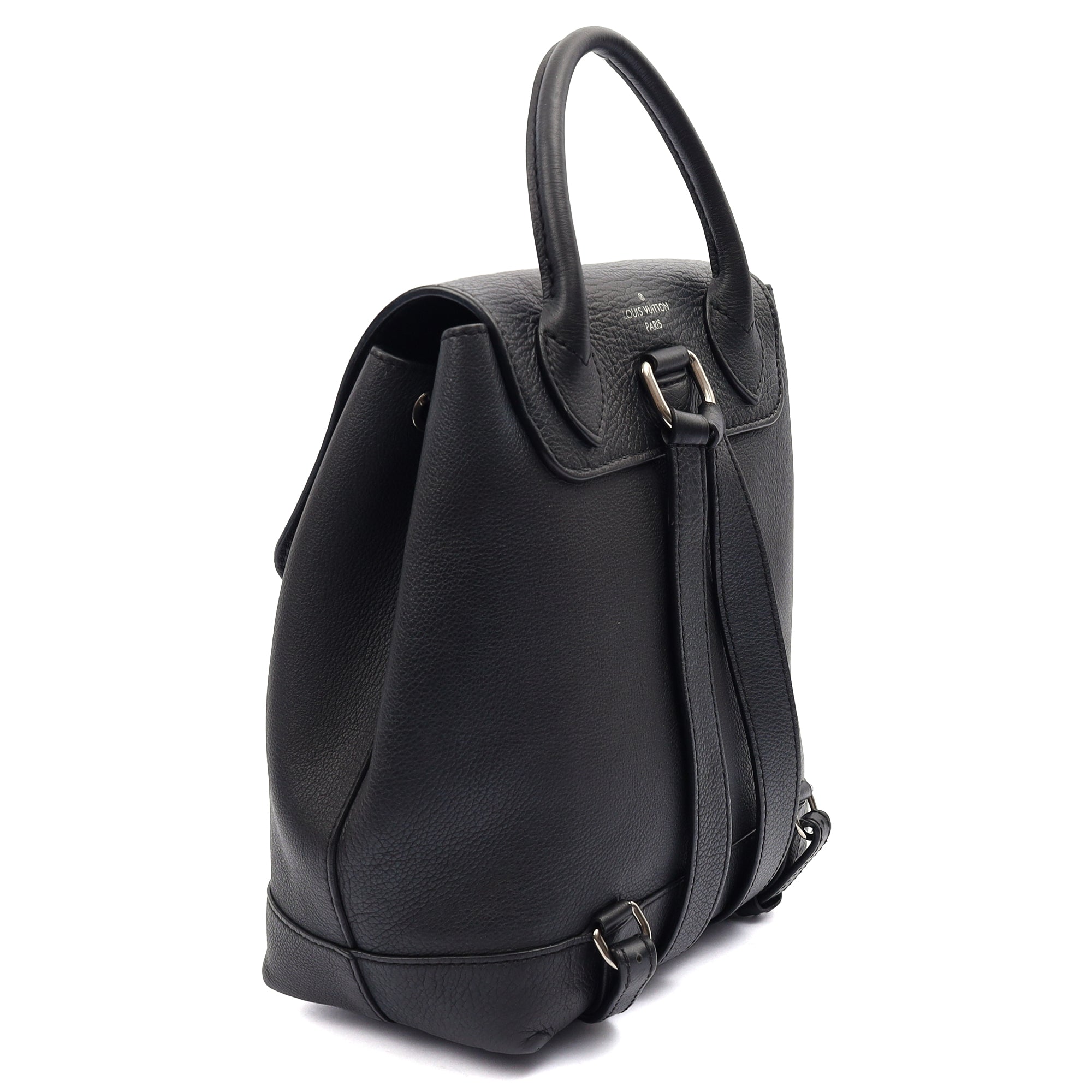 Louis Vuitton Backpack Lockme Backpack in Black, Calfskin Leather
