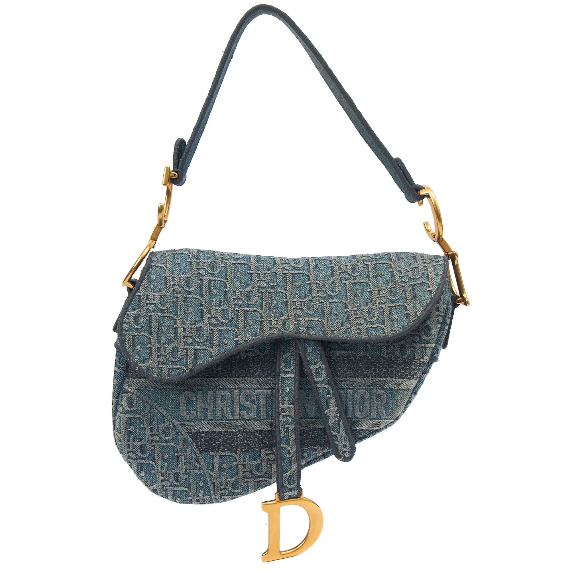 Christian Dior Shoulder Bag Saddle Bag in Blue, invalid