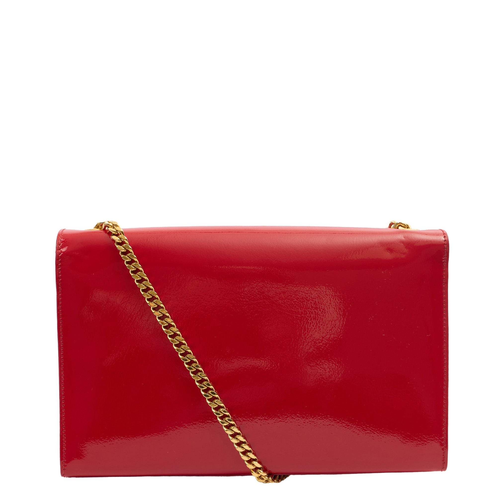 Saint Laurent Cross Body Kate Medium in Red, Patent Leather