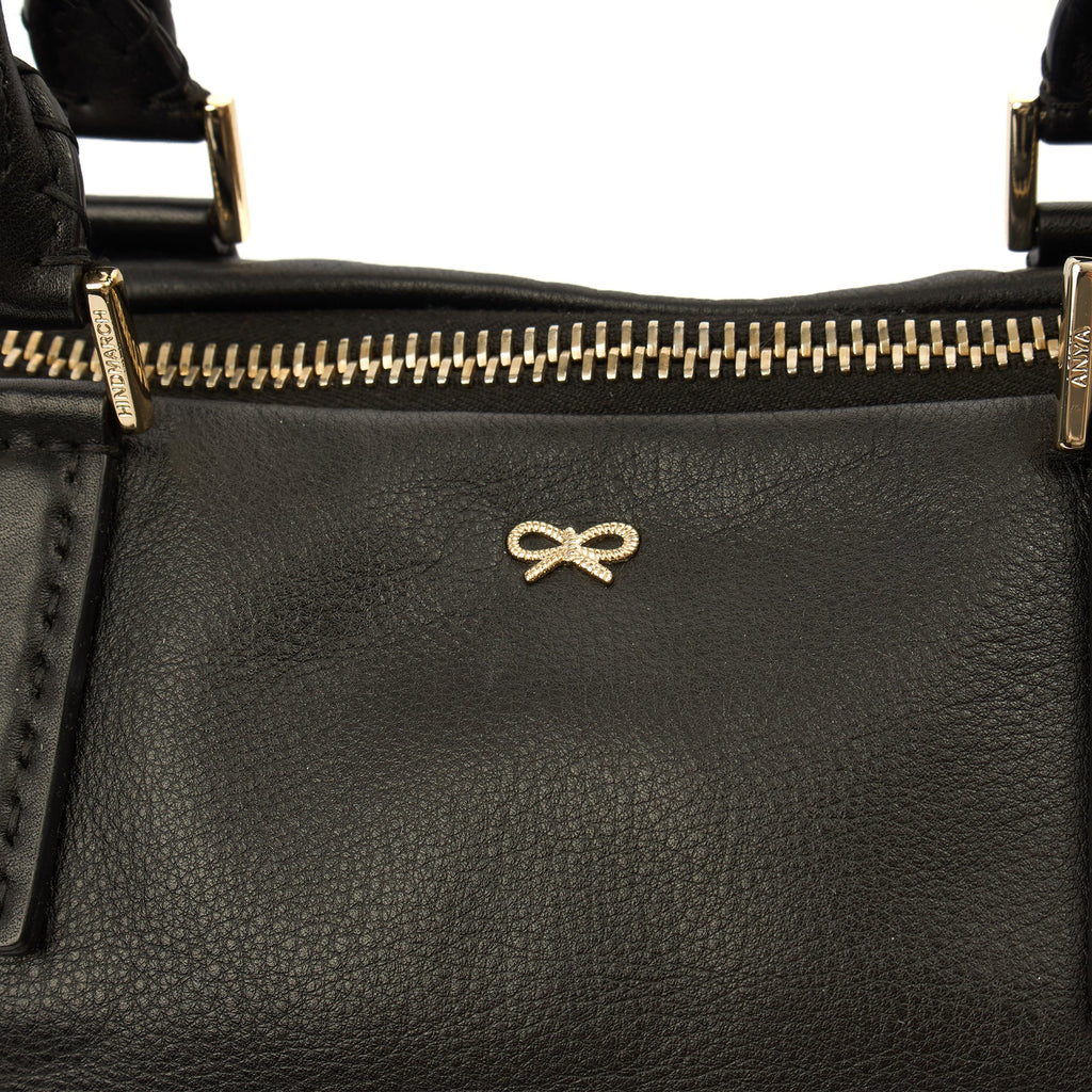 Anya Hindmarch Tote Maxi Zip- Top Handle  in Black, Leather
