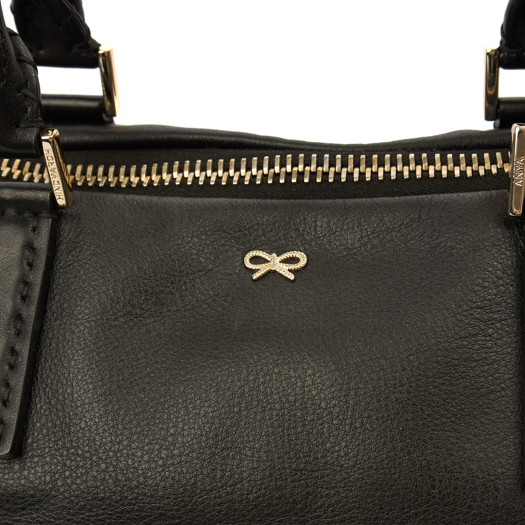 Anya Hindmarch Tote Maxi Zip- Top Handle  in Black, Leather