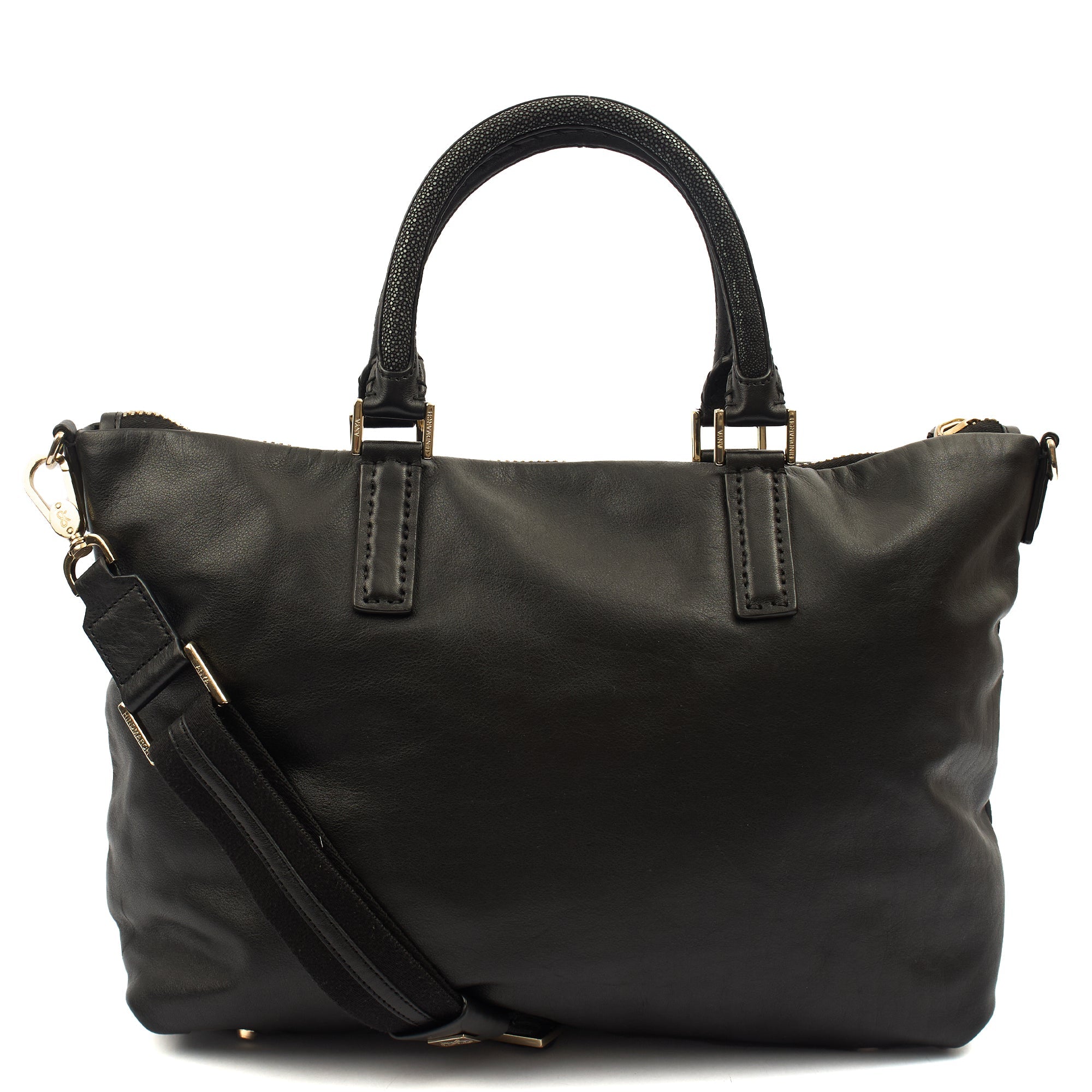 Anya Hindmarch Tote Maxi Zip- Top Handle  in Black, Leather