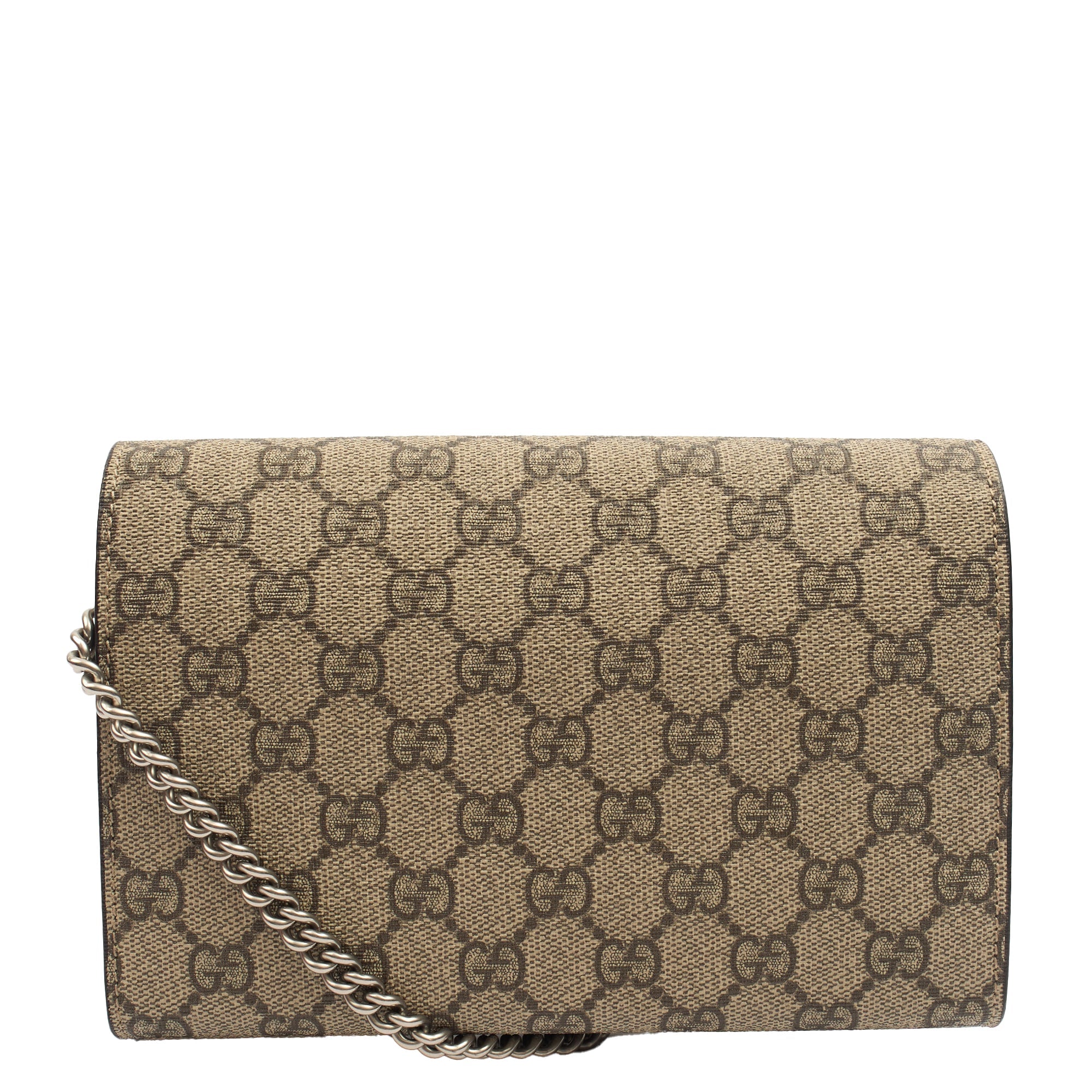 Gucci Cross Body Dionysus Chain Wallet in GG Supreme, Leather
