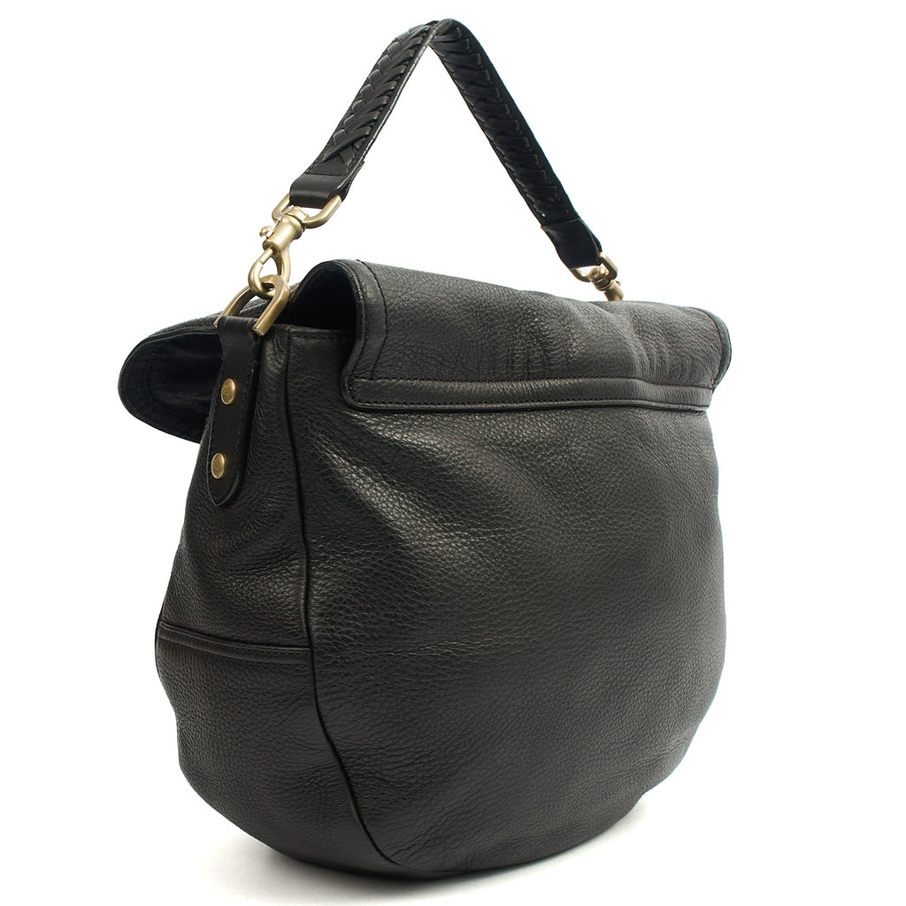 Mulberry Cross Body Effie Hobo in Black, Calfskin Leather