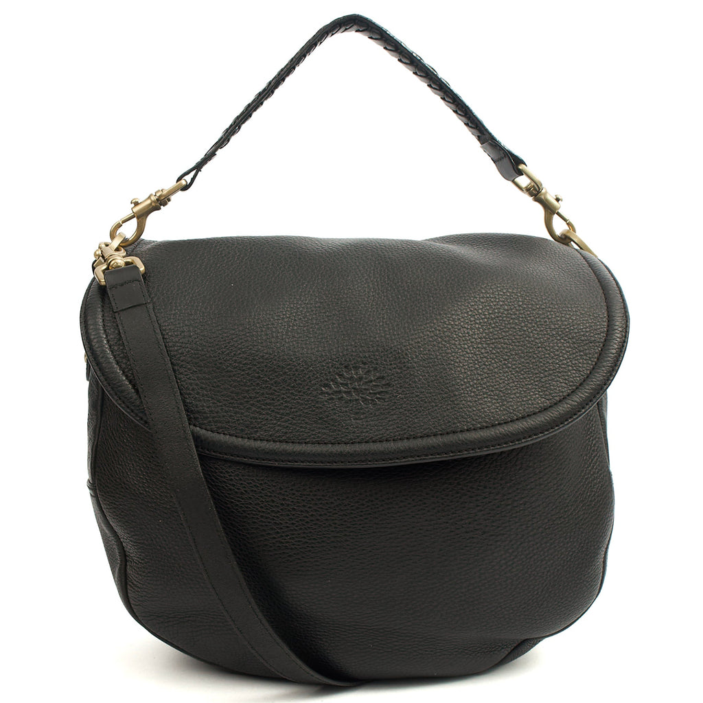 Mulberry Cross Body Effie Hobo in Black, Calfskin Leather