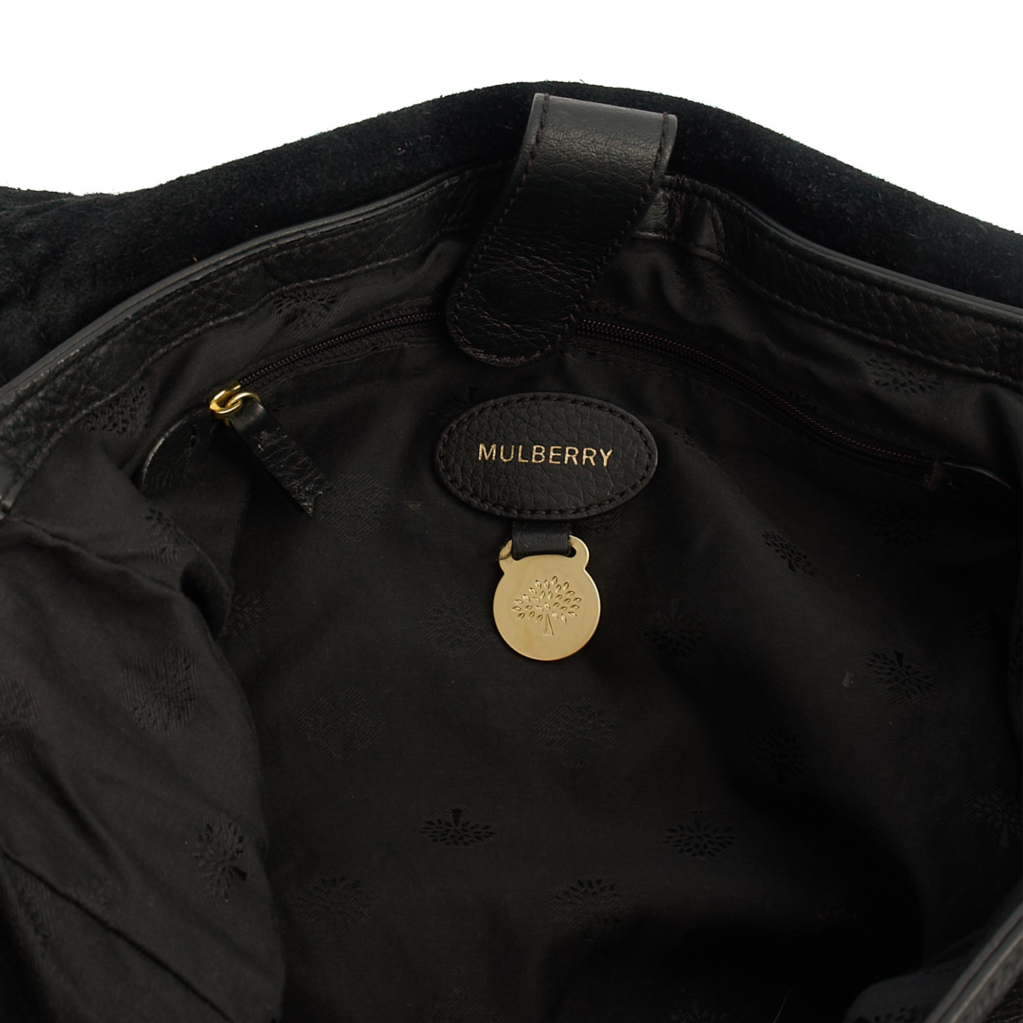 Mulberry Cross Body Effie Hobo in Black, Calfskin Leather