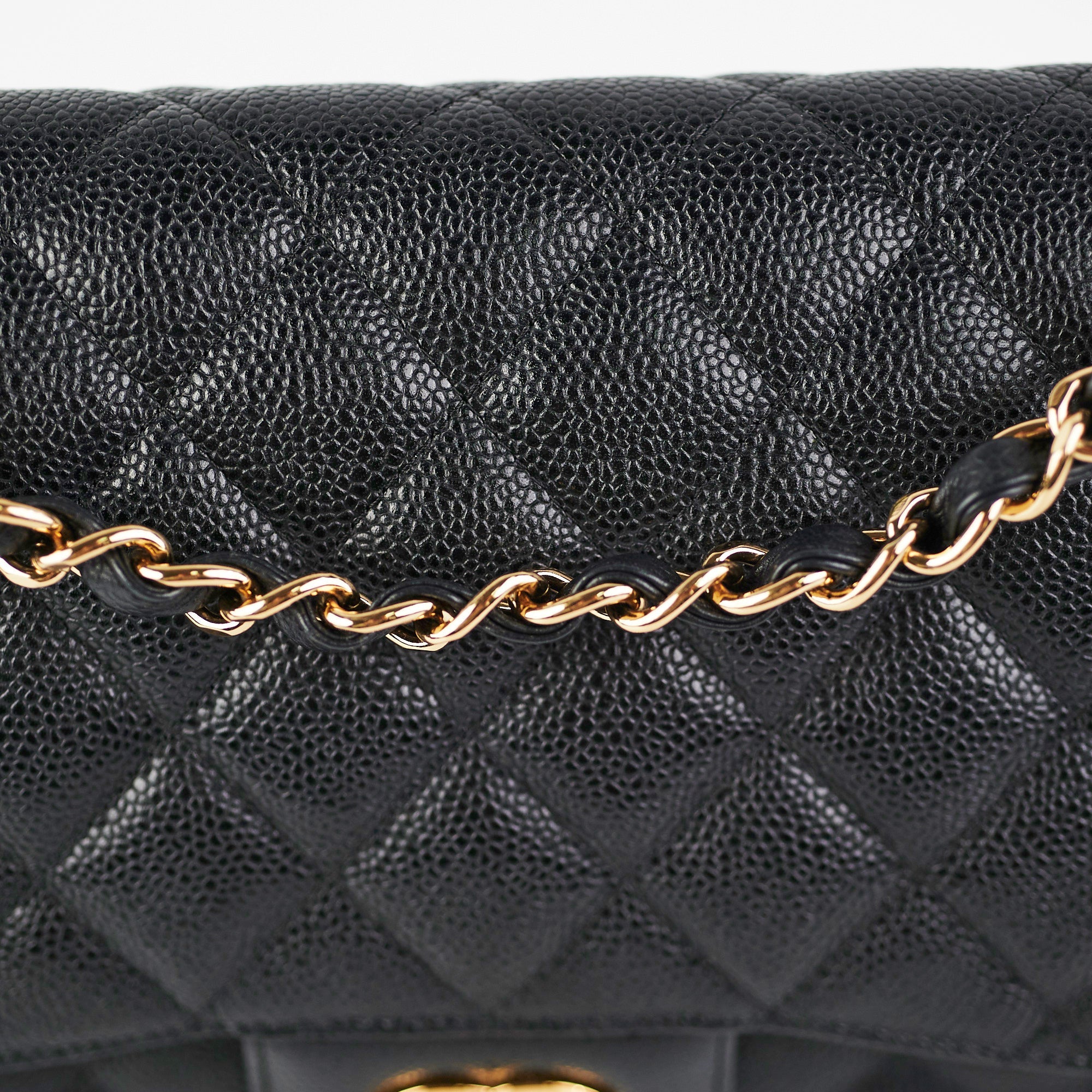 Chanel Classic Flap Jumbo Caviar Black Shoulder Bag