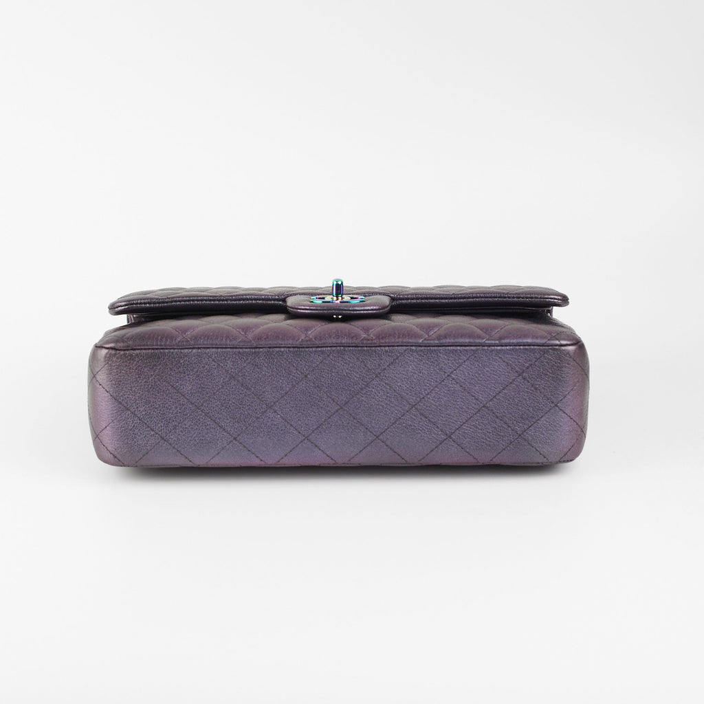 Chanel 16C Classic Flap Medium/Large Iridescent Mermaid Purplle Bag