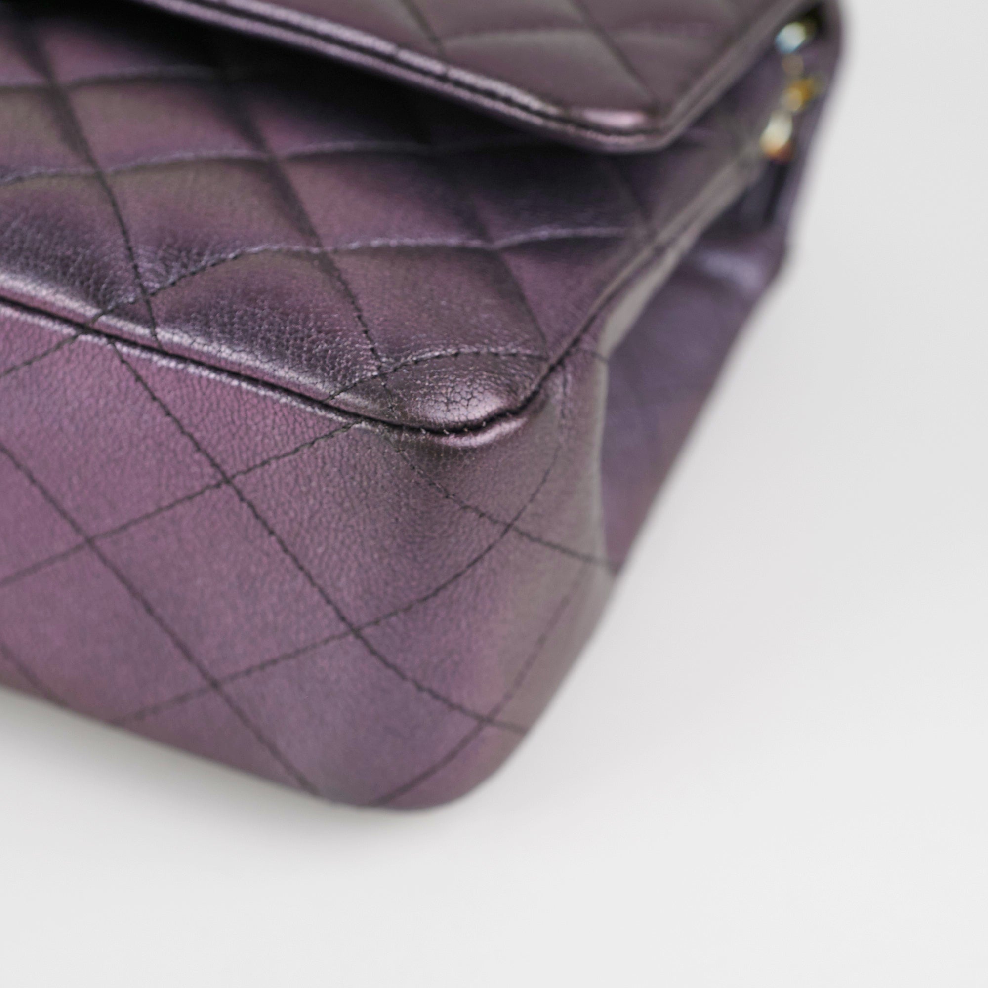 Chanel 16C Classic Flap Medium/Large Iridescent Mermaid Purplle Bag