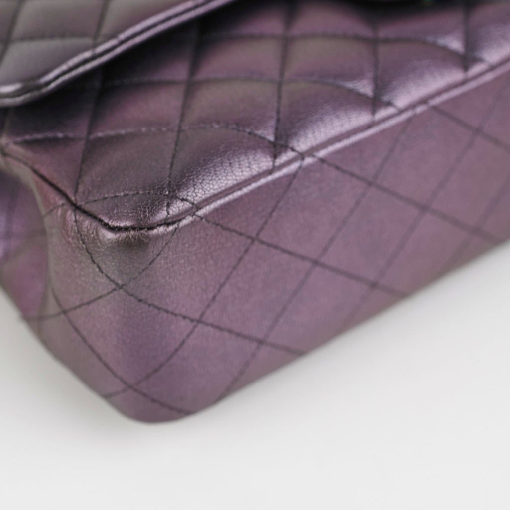 Chanel 16C Classic Flap Medium/Large Iridescent Mermaid Purplle Bag