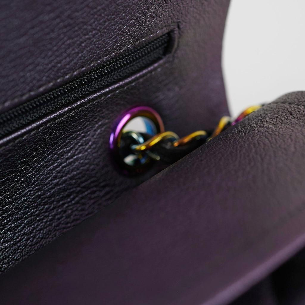 Chanel 16C Classic Flap Medium/Large Iridescent Mermaid Purplle Bag