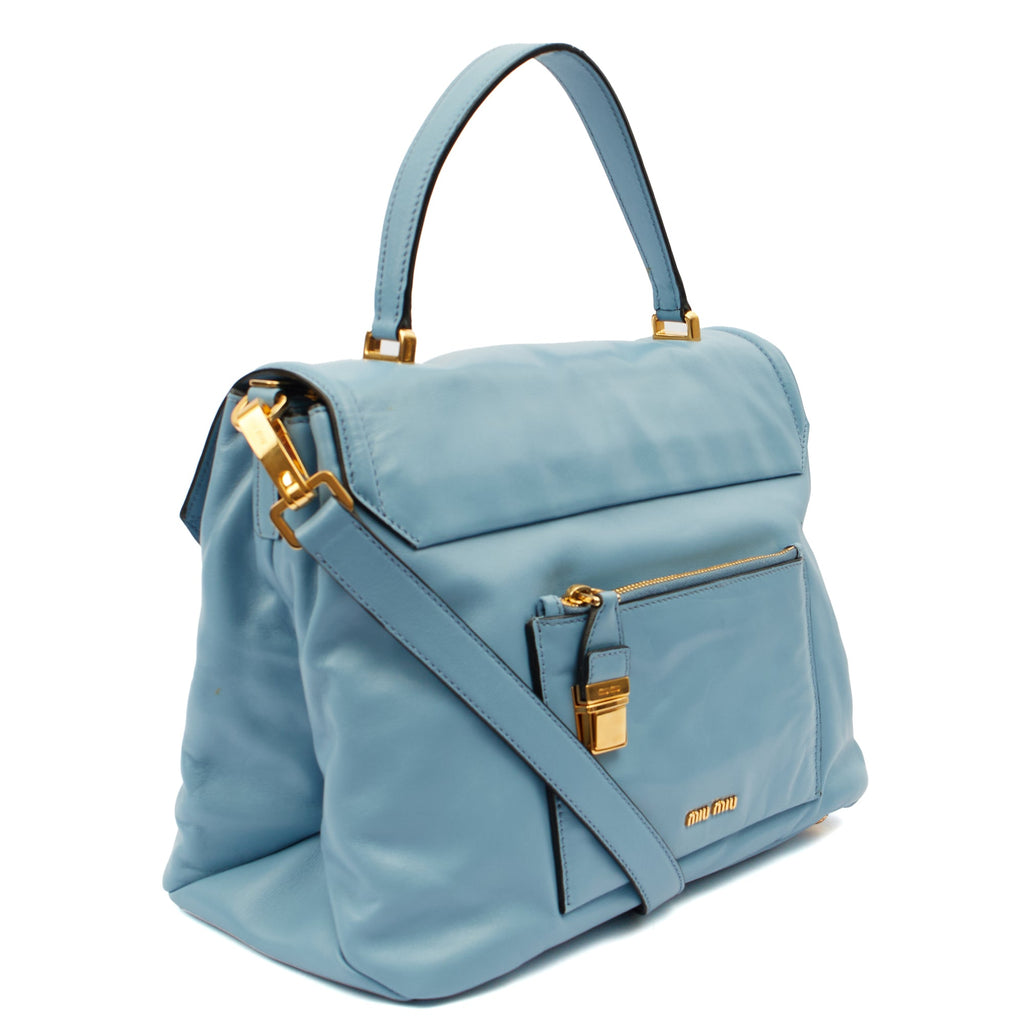 Miu Miu Shoulder Bag Shoulder Bag in Blue, Leather