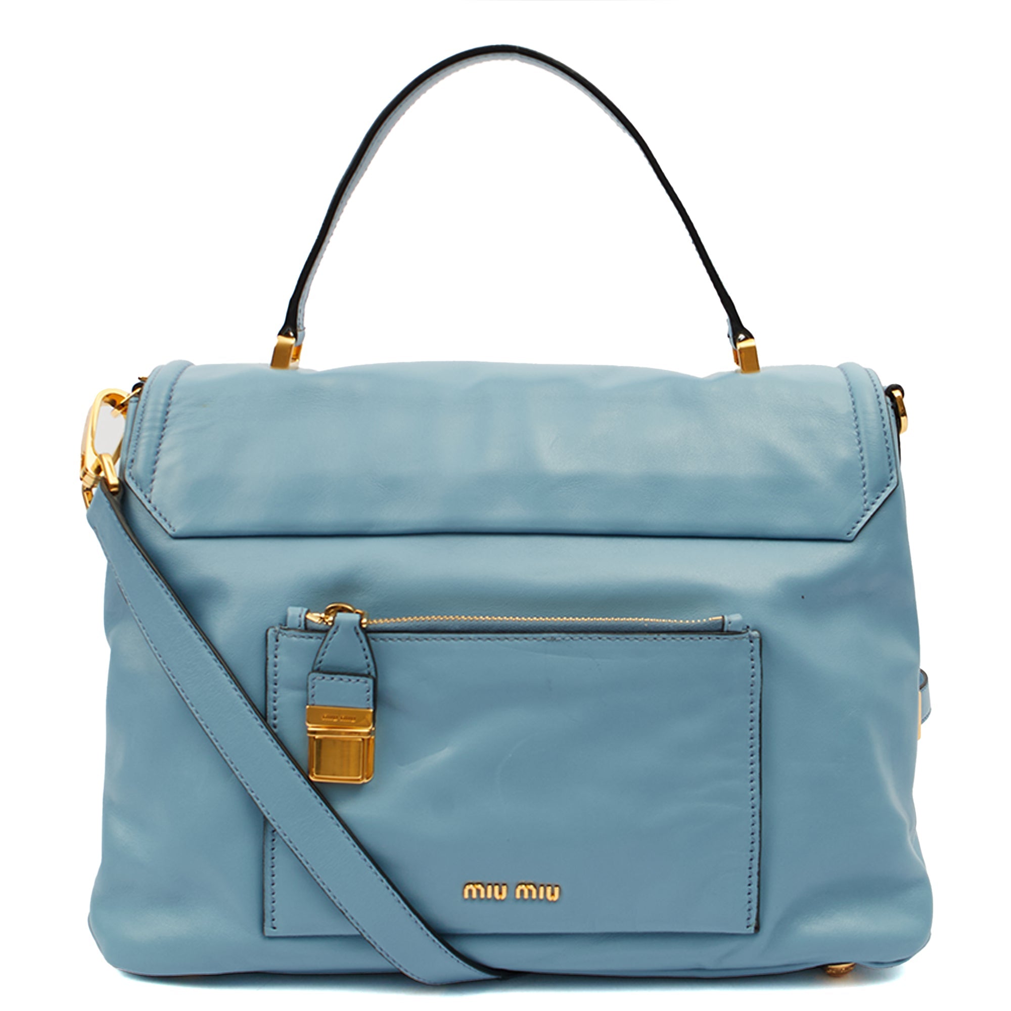 Miu Miu Shoulder Bag Shoulder Bag in Blue, Leather