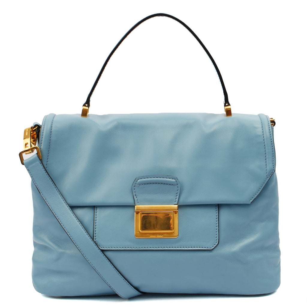 Miu Miu Shoulder Bag Shoulder Bag in Blue, Leather