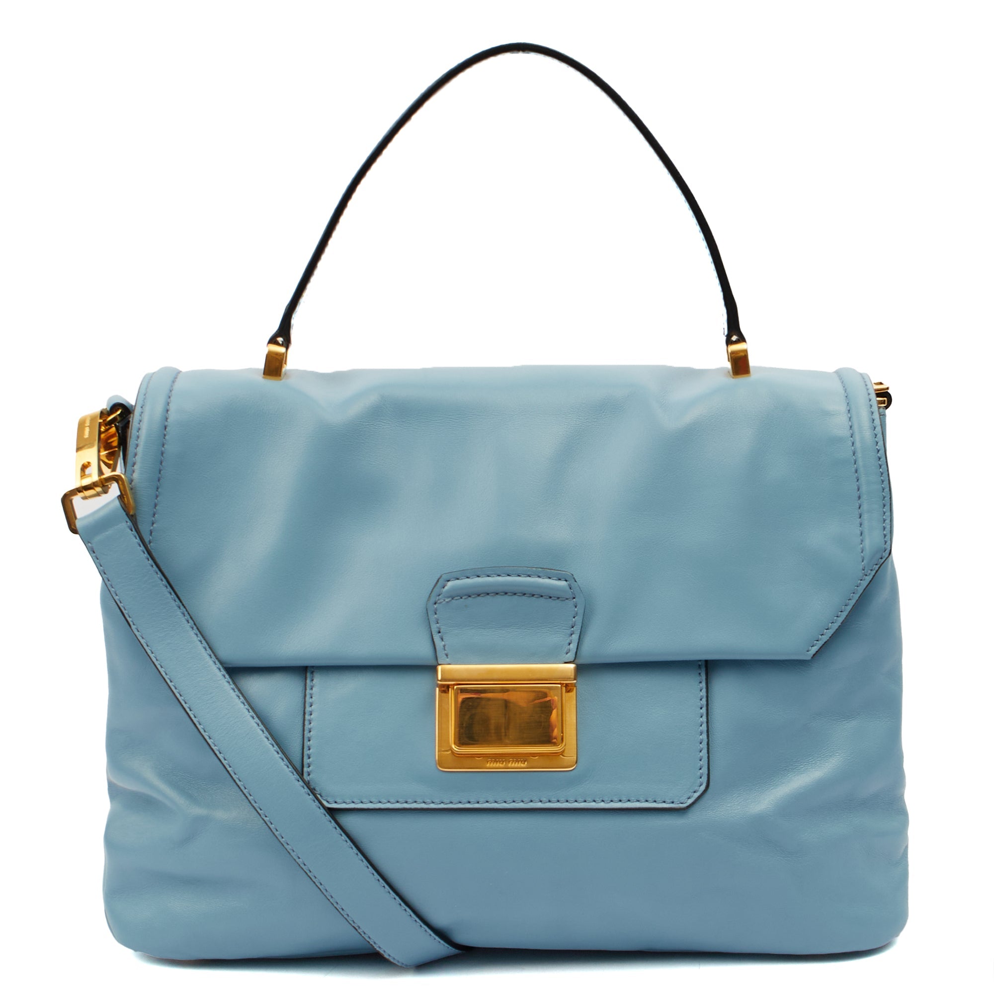 Miu Miu Shoulder Bag Shoulder Bag in Blue, Leather