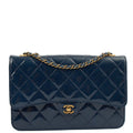Chanel Cross Body Wallet on Chain in Blue, Patent Leather