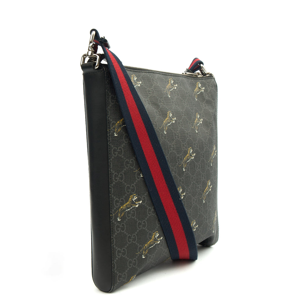 Gucci Cross Body Messenger in Night Courrier GG Supreme, Leather
