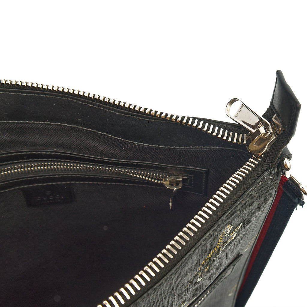 Gucci Cross Body Messenger in Night Courrier GG Supreme, Leather