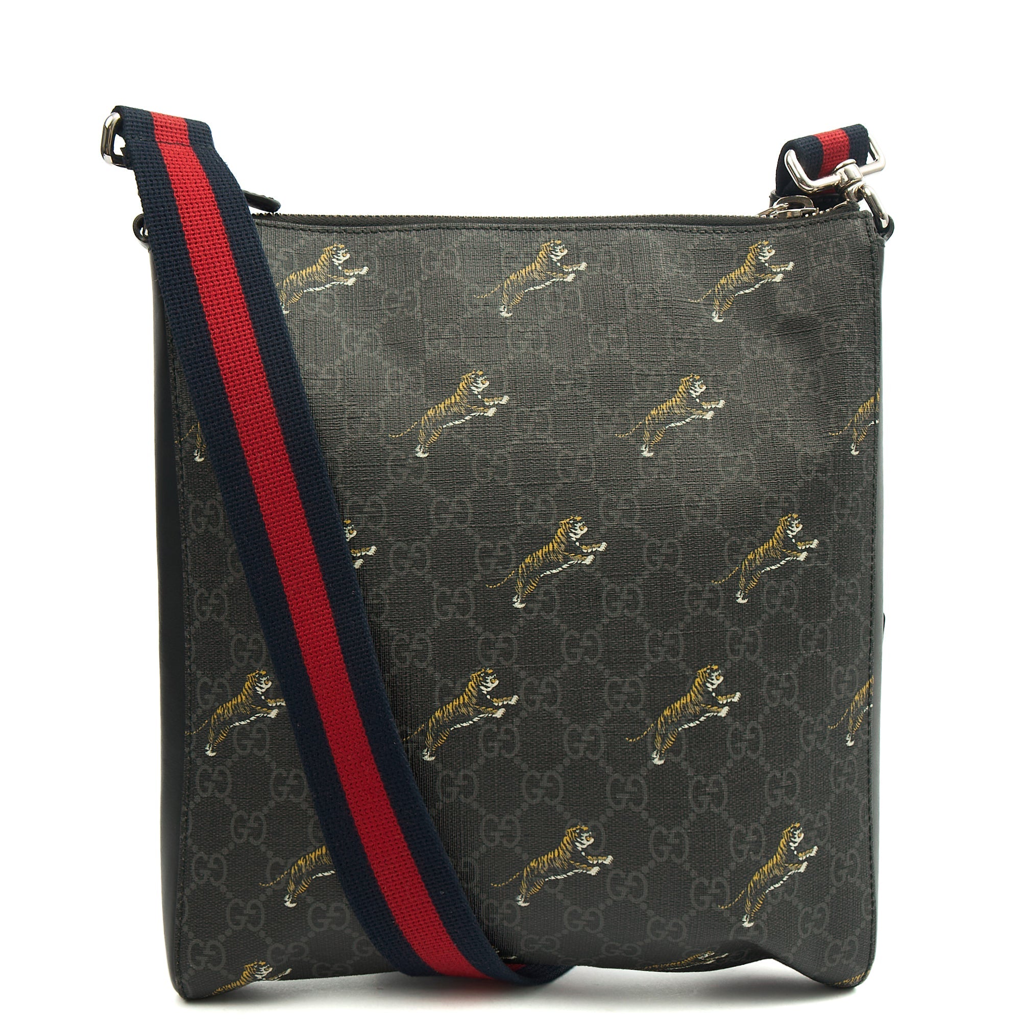 Gucci Cross Body Messenger in Night Courrier GG Supreme, Leather