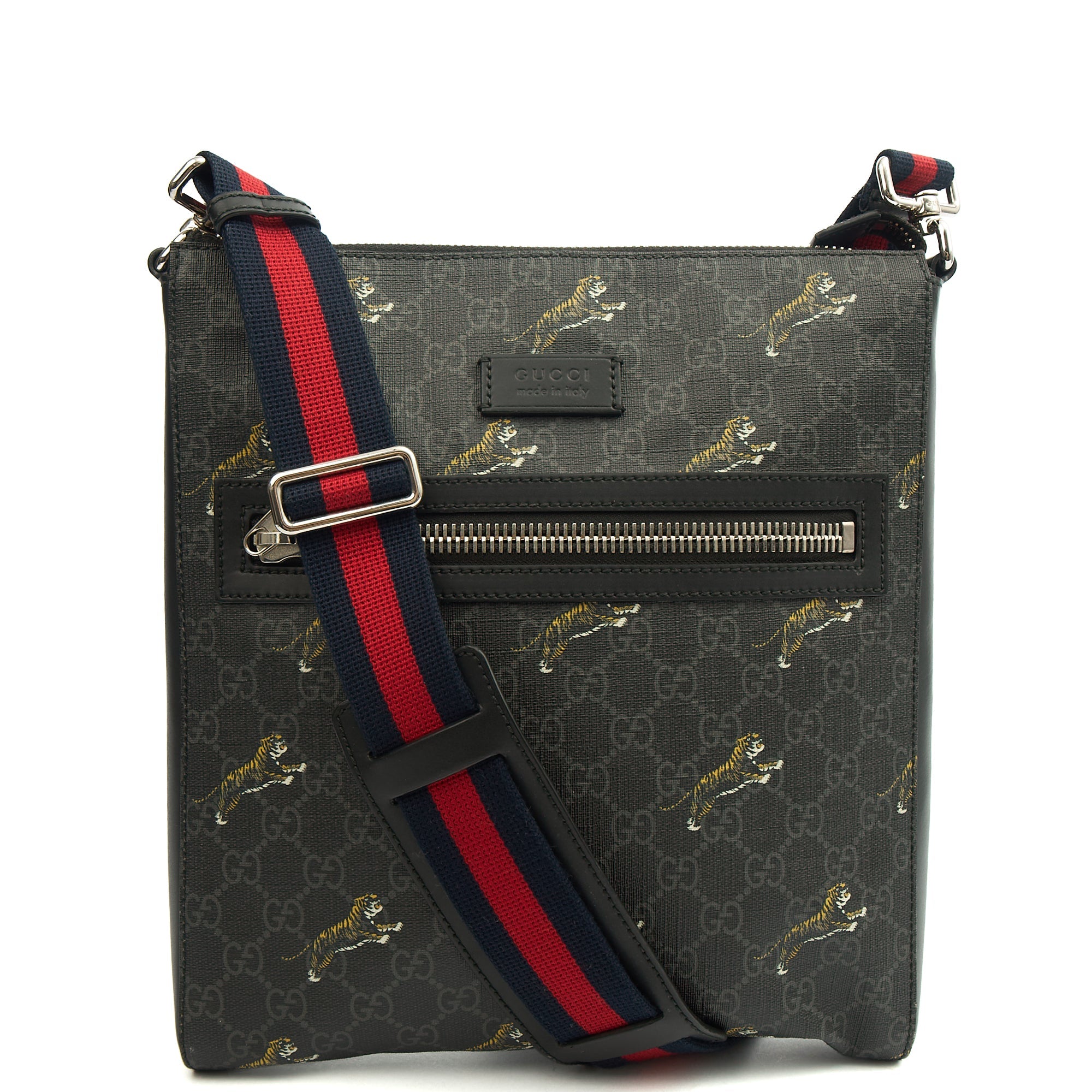 Gucci Cross Body Messenger in Night Courrier GG Supreme, Leather