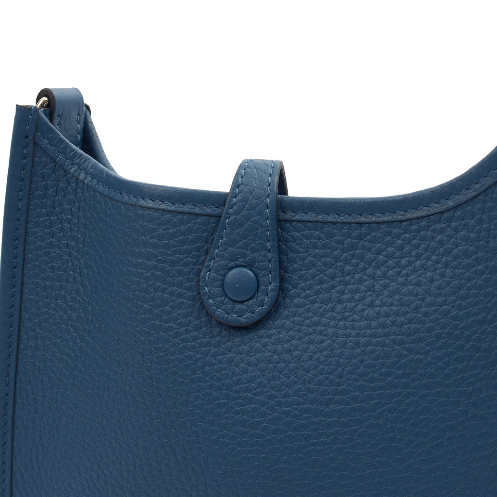 Hermes Cross Body Evelyne 16 in Bleu Jean, Clemence Leather