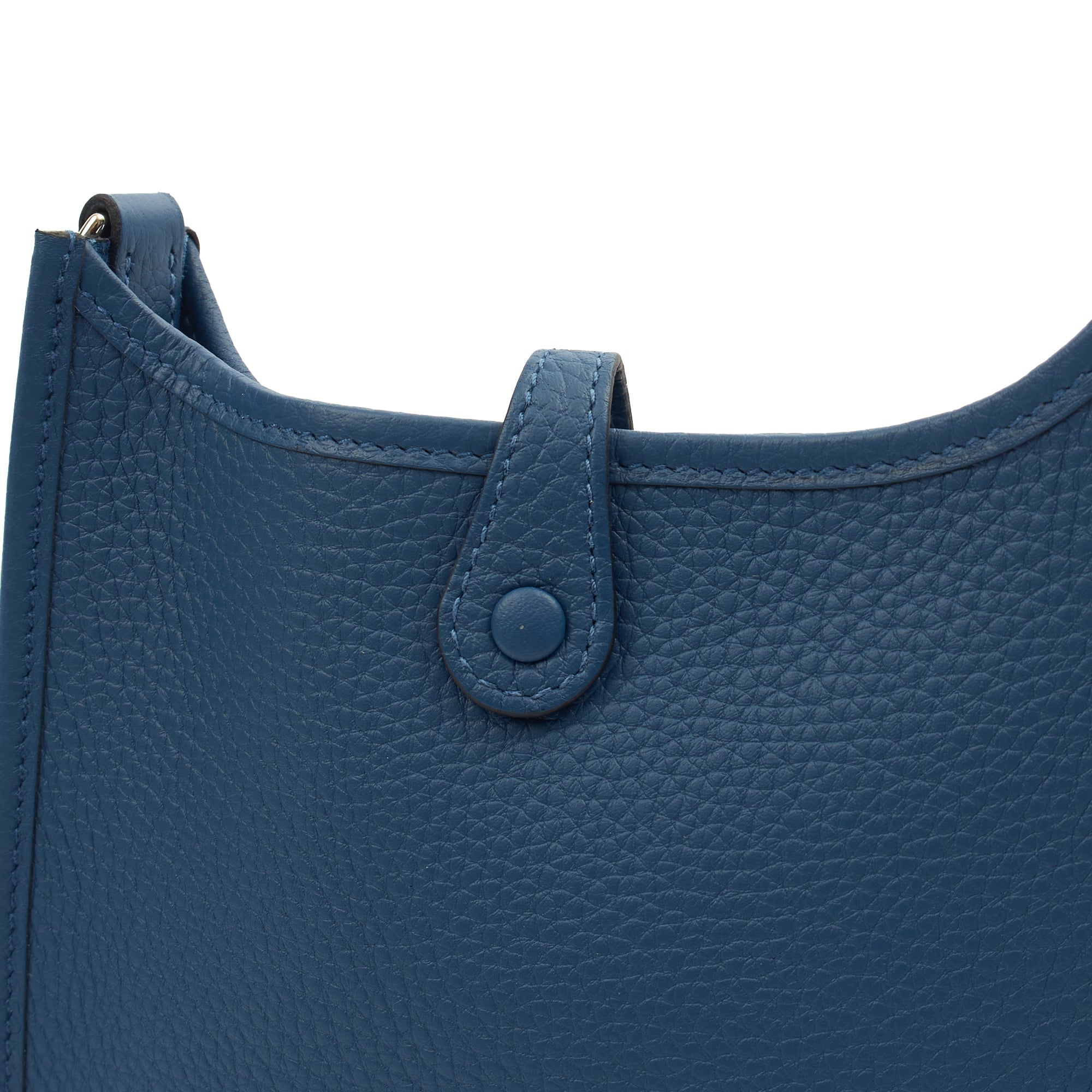 Hermes Cross Body Evelyne 16 in Bleu Jean, Clemence Leather