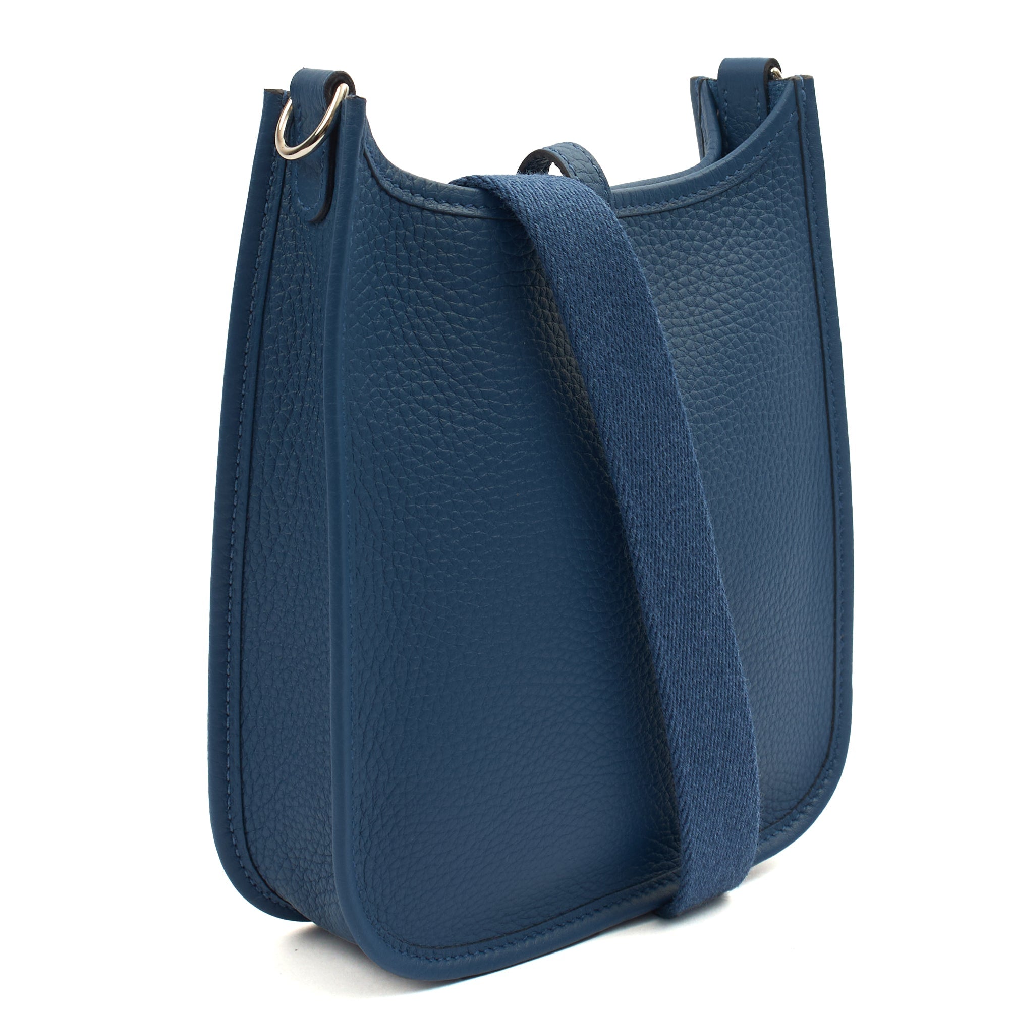 Hermes Cross Body Evelyne 16 in Bleu Jean, Clemence Leather
