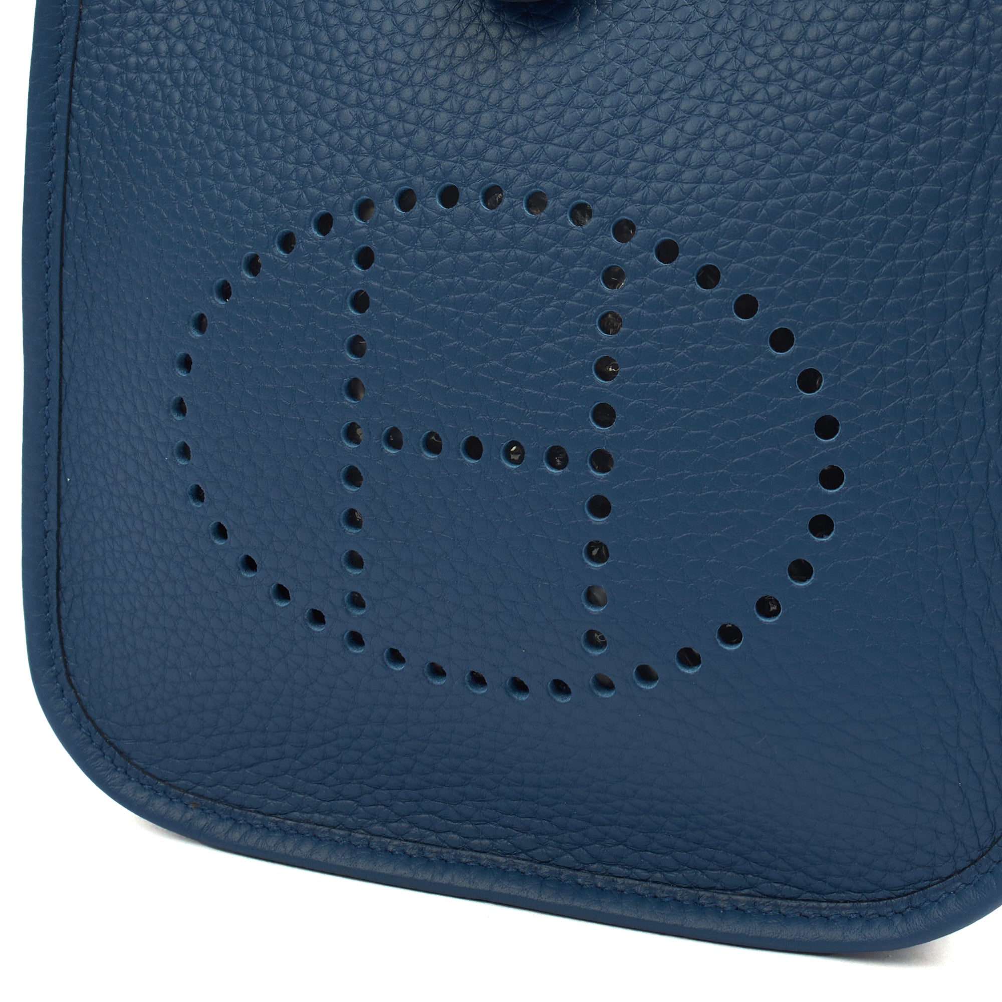 Hermes Cross Body Evelyne 16 in Bleu Jean, Clemence Leather