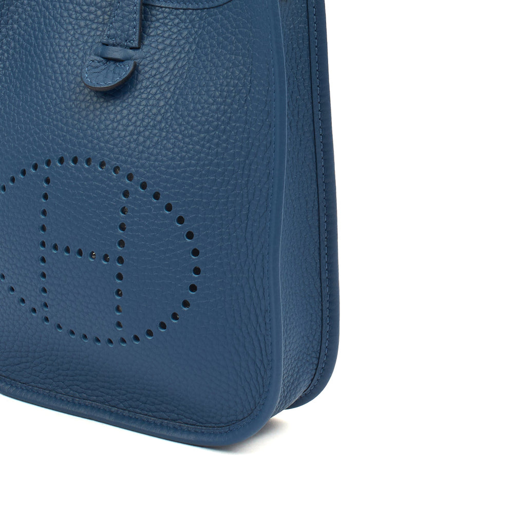Hermes Cross Body Evelyne 16 in Bleu Jean, Clemence Leather