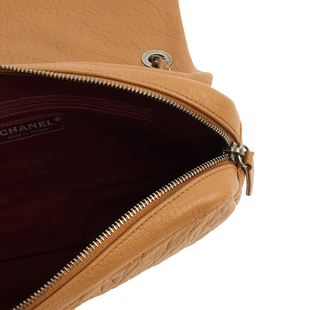 Chanel Shoulder Bag Flap Bag in Brown, Calfskin Leather