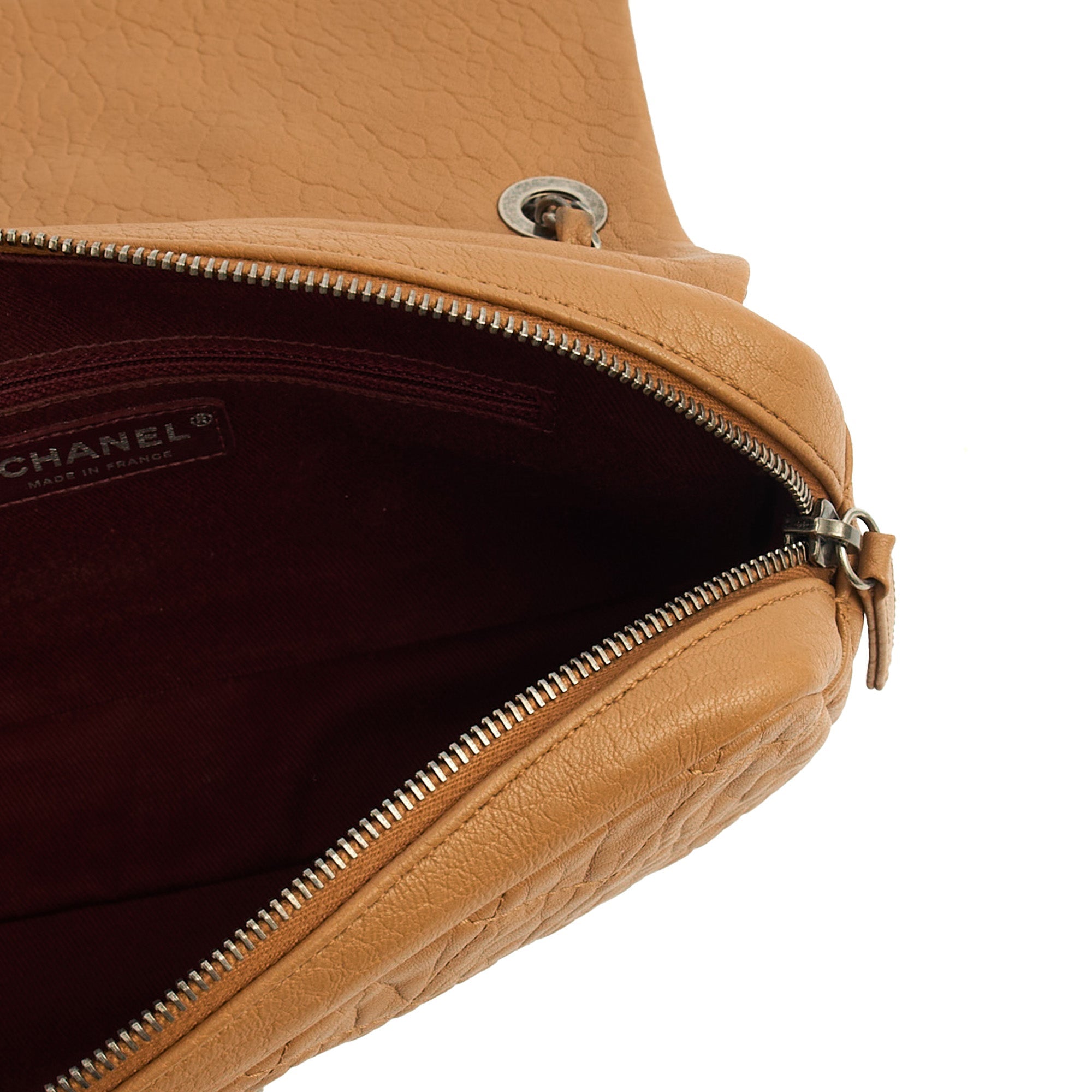 Chanel Shoulder Bag Flap Bag in Brown, Calfskin Leather