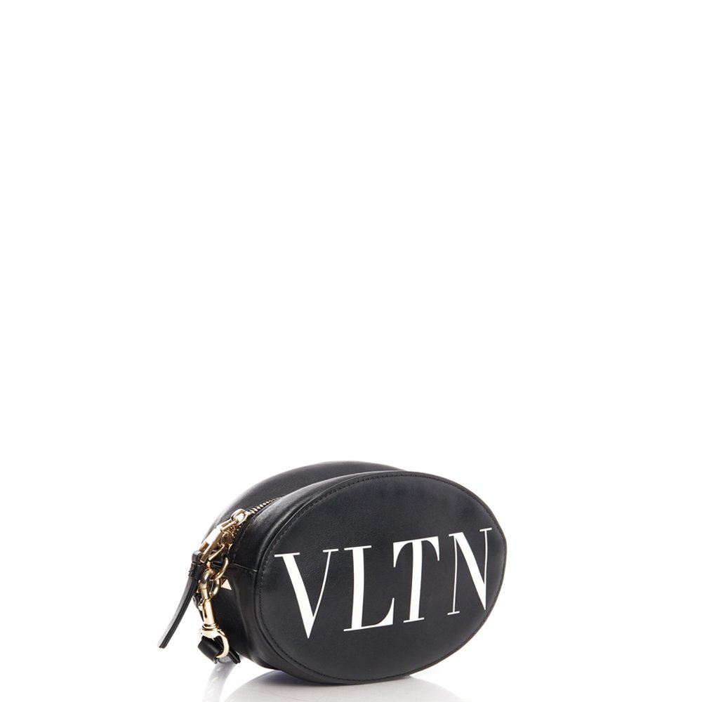Valentino Cross Body V Logo Crossbody in Black, Calfskin