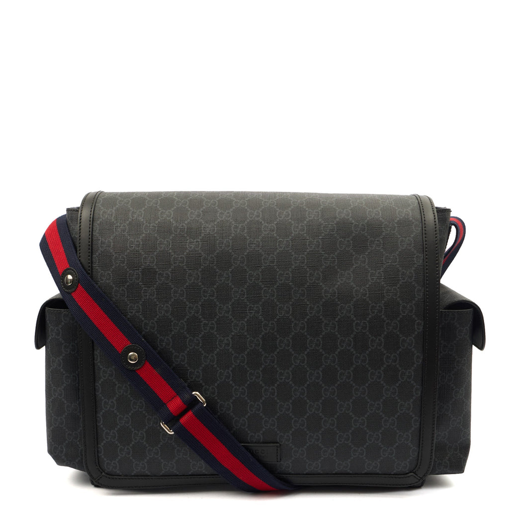 Gucci Cross Body Baby Carrier in GG Supreme, Exotic Effect Leather