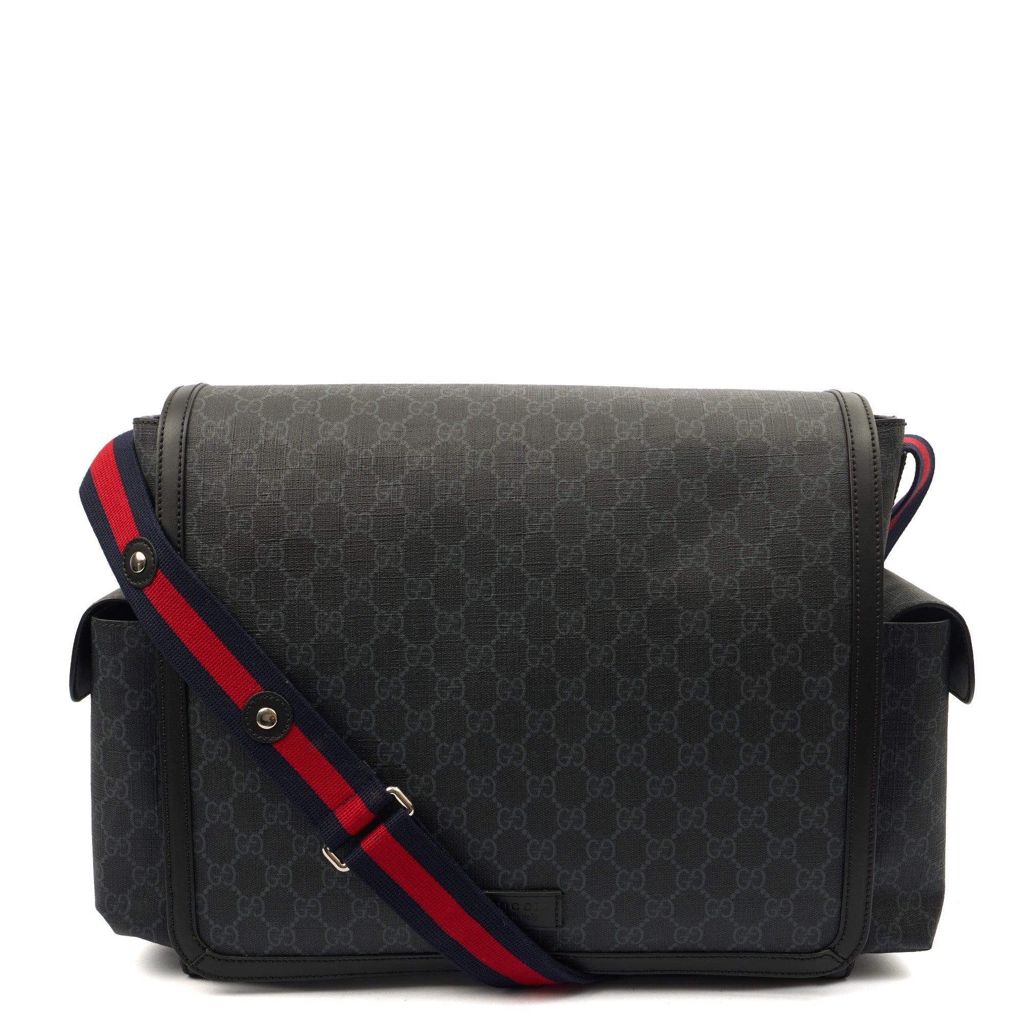 Gucci Cross Body Baby Carrier in GG Supreme, Exotic Effect Leather