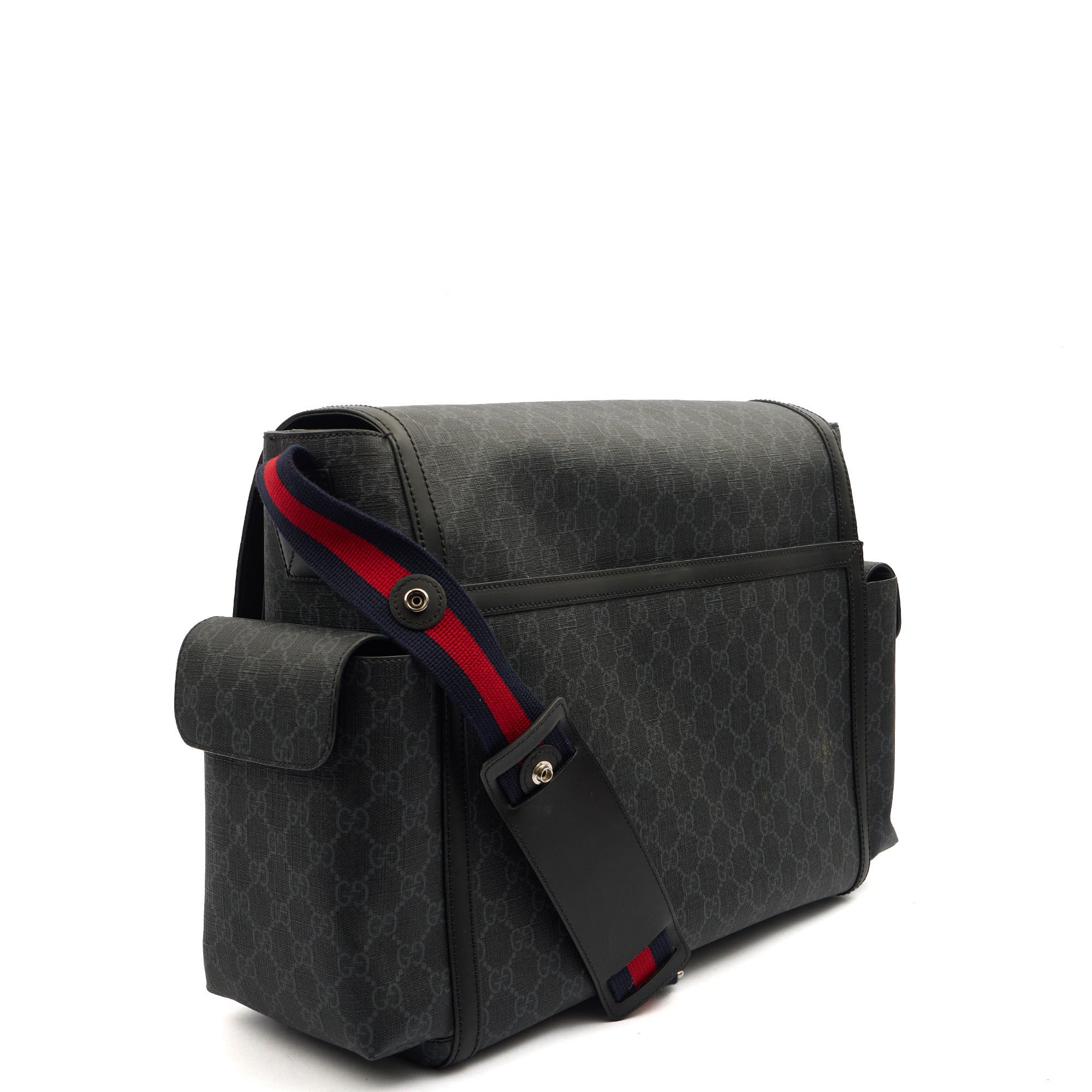 Gucci Cross Body Baby Carrier in GG Supreme, Exotic Effect Leather
