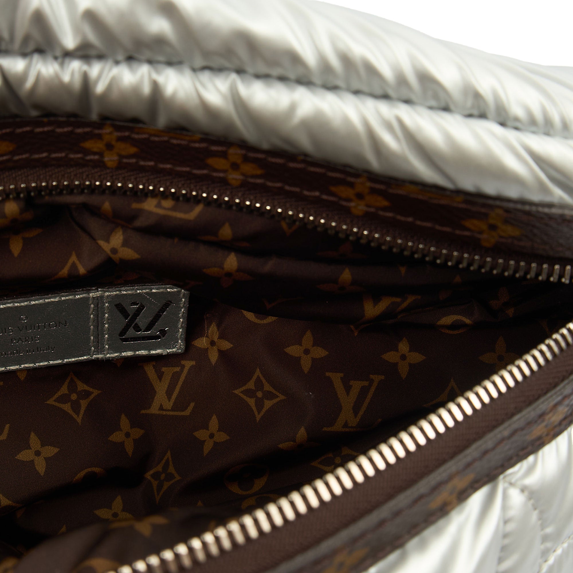 Louis Vuitton Cross Body Bumbag in Metallic, Fabric