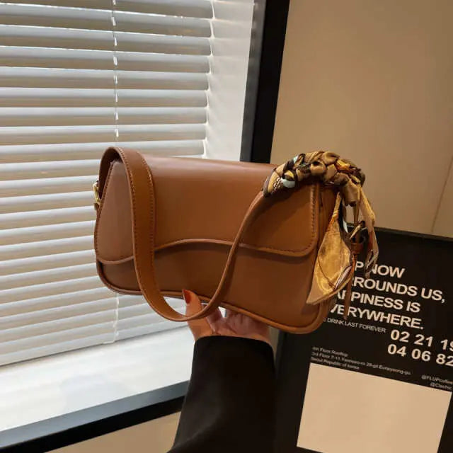 Textured Niche  Autumn Shoulder Crossbody Square Bag