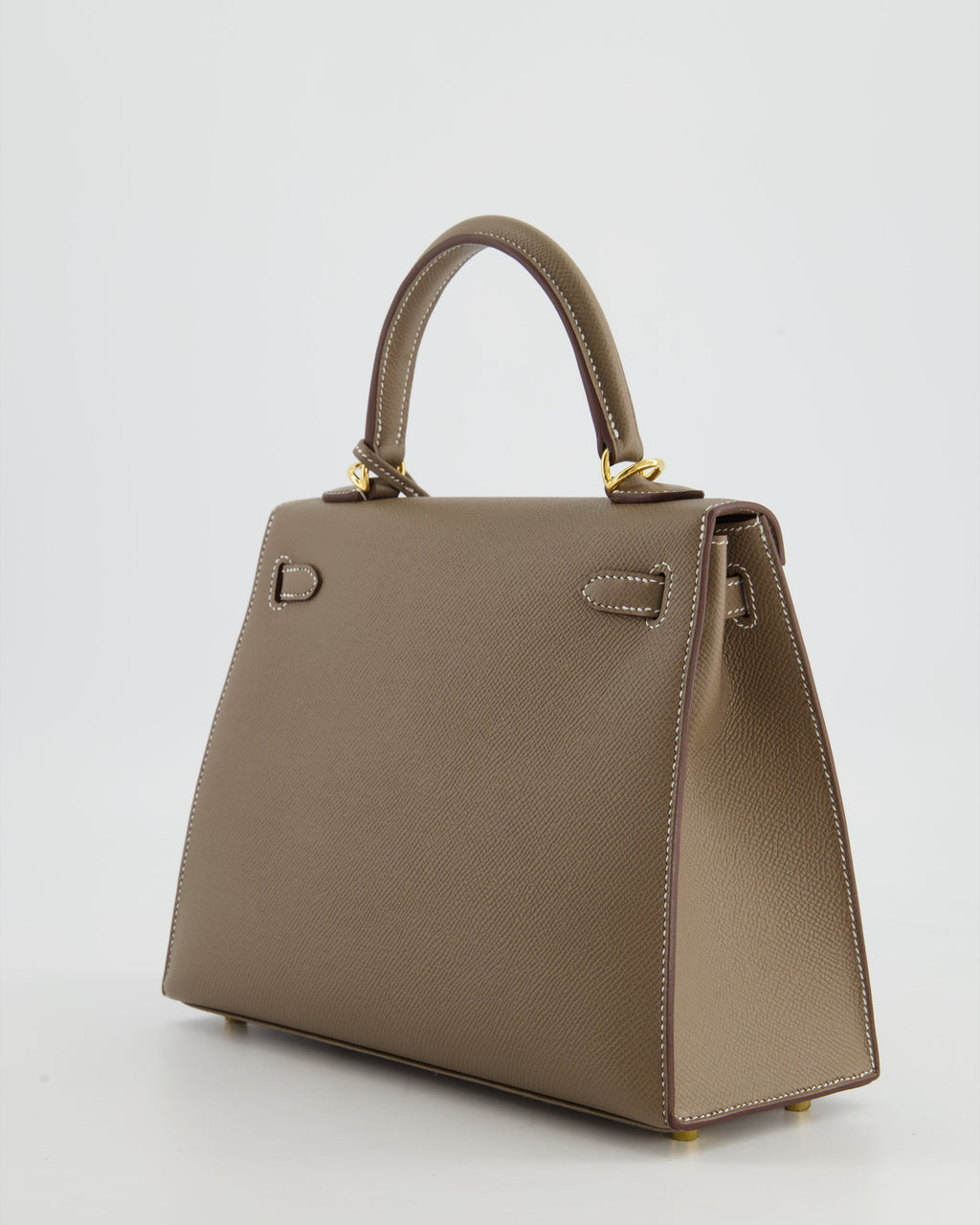 *HOLY GRAIL* Hermès Kelly 25 Sellier Bag in Etoupe Epsom Leather and Gold Hardware