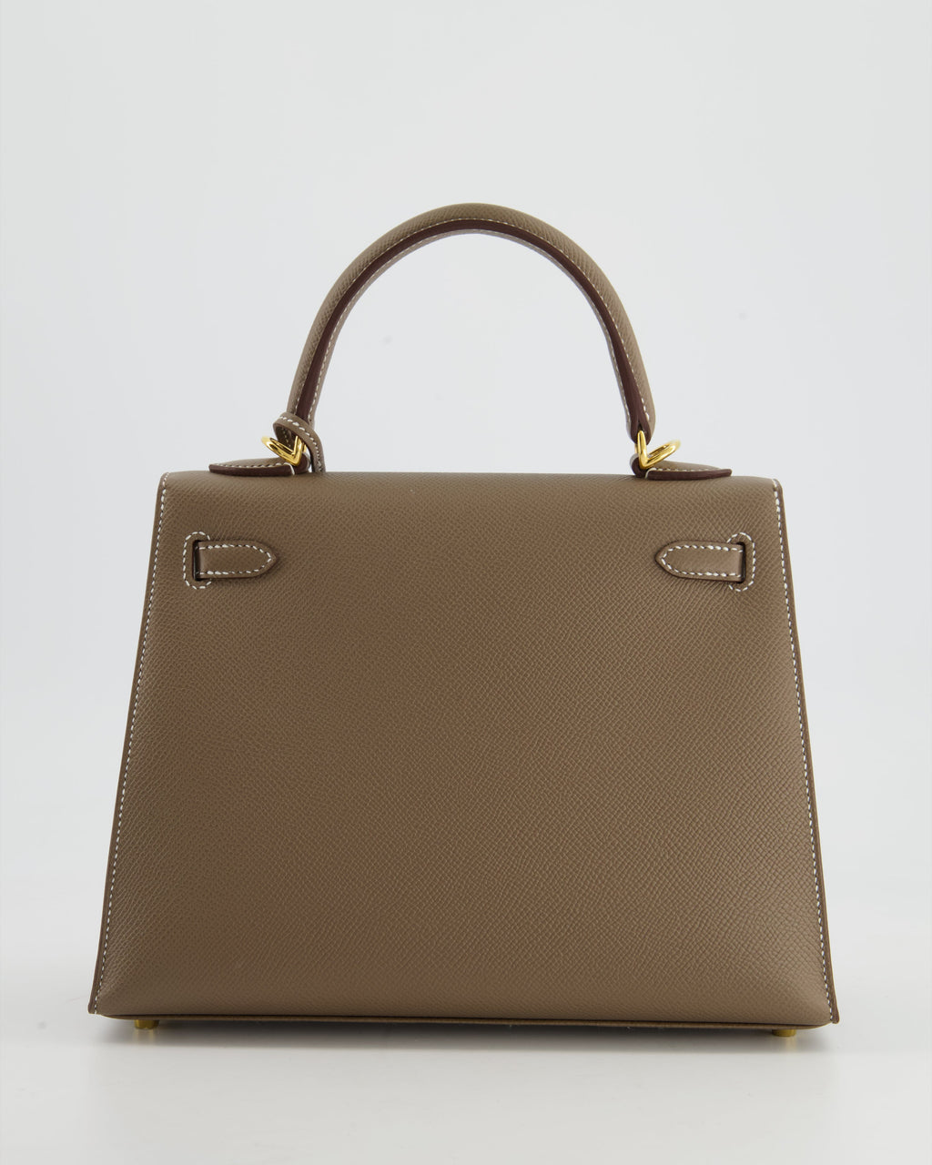 *HOLY GRAIL* Hermès Kelly 25 Sellier Bag in Etoupe Epsom Leather and Gold Hardware