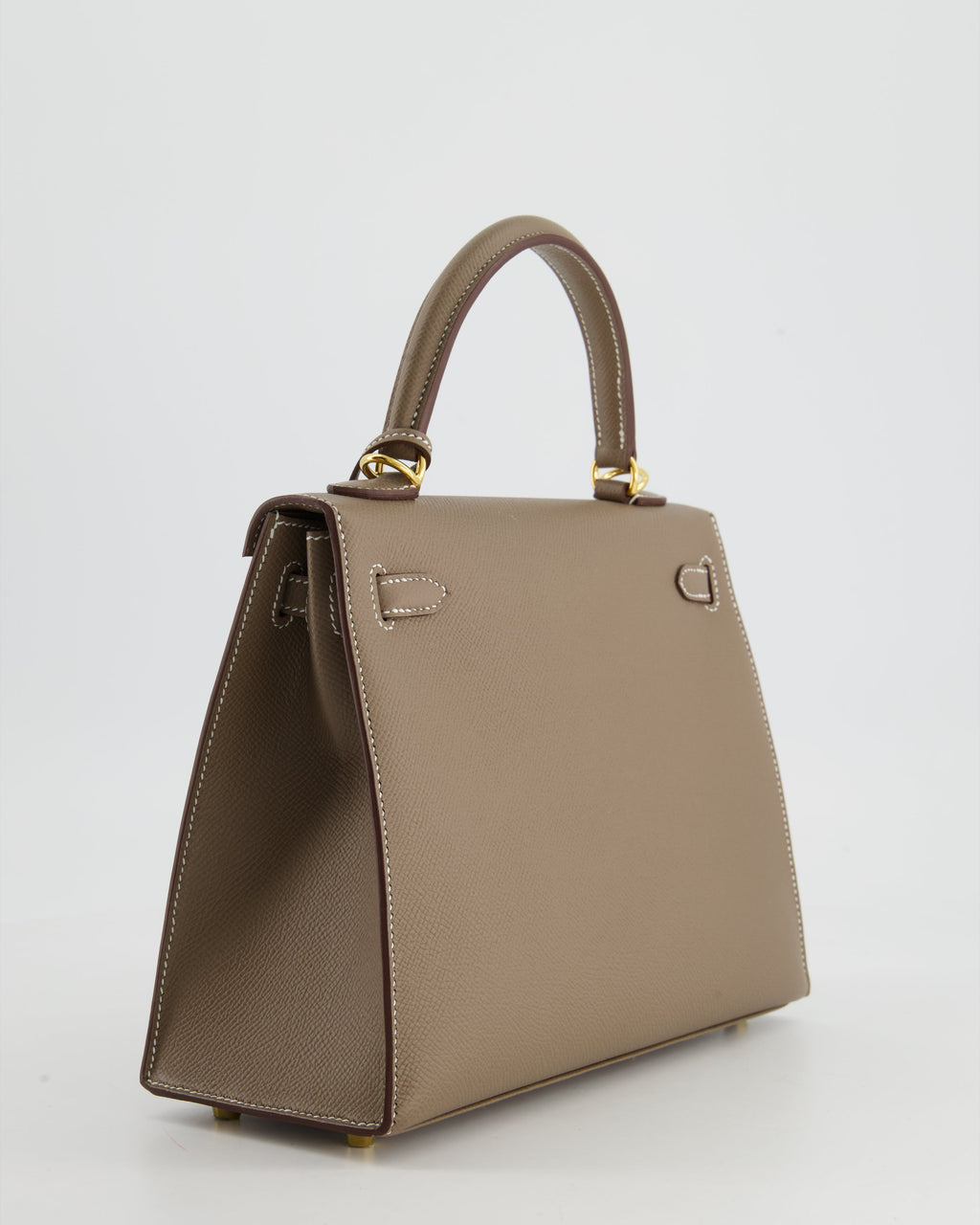 *HOLY GRAIL* Hermès Kelly 25 Sellier Bag in Etoupe Epsom Leather and Gold Hardware