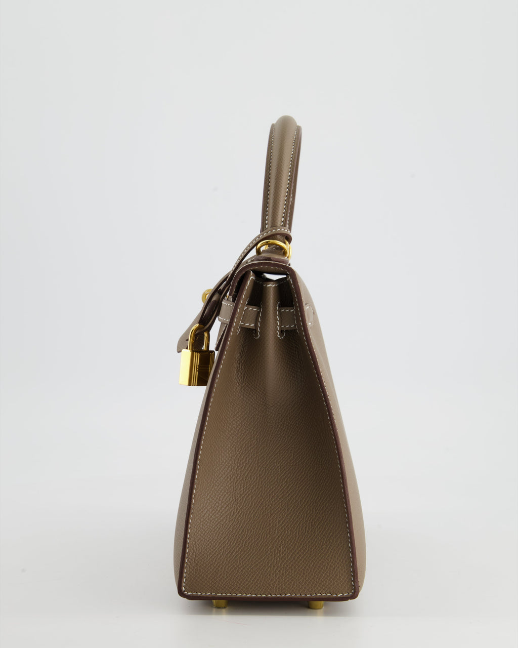 *HOLY GRAIL* Hermès Kelly 25 Sellier Bag in Etoupe Epsom Leather and Gold Hardware