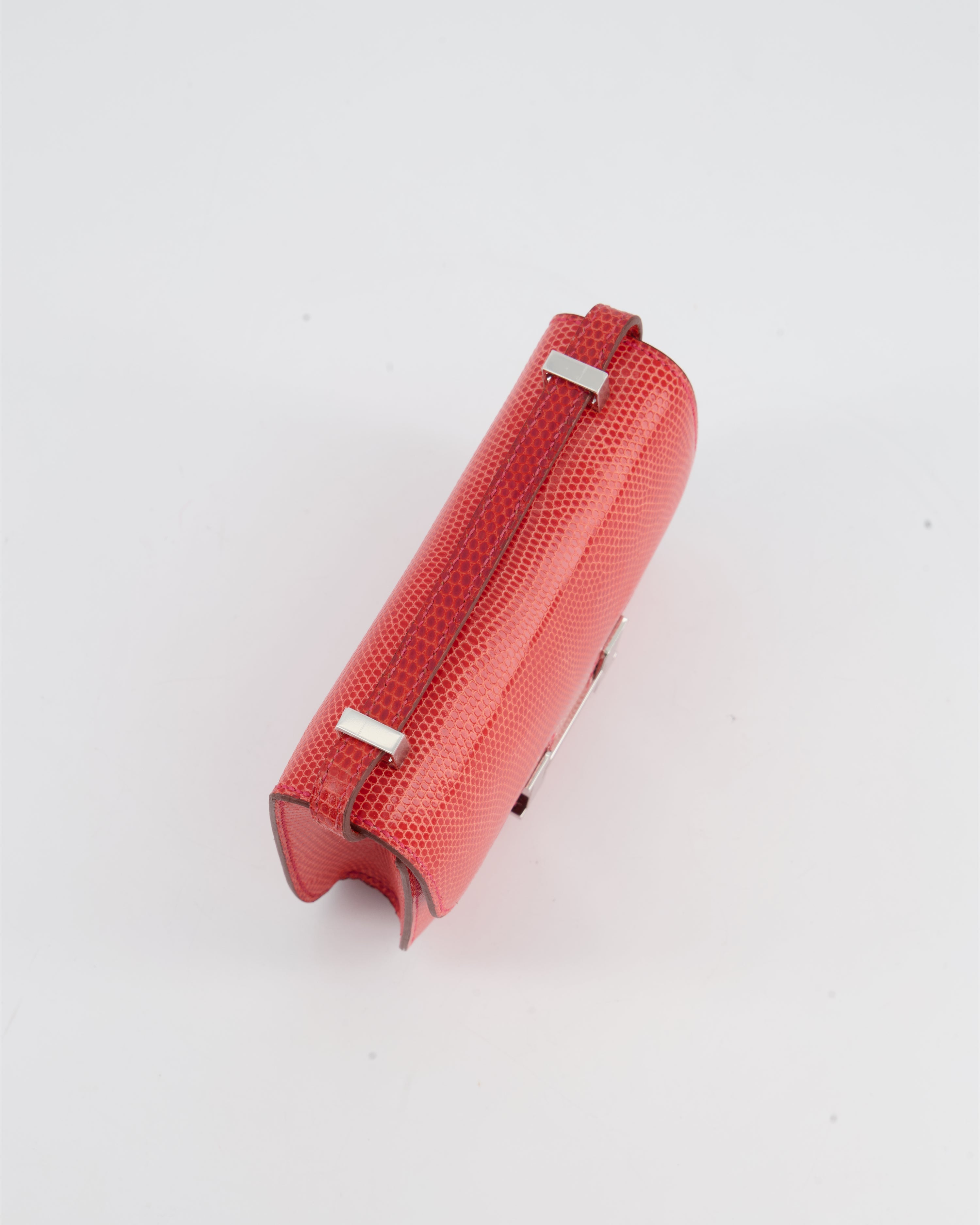 *RARE* Hermès Constance II Micro Bag in Rouge Lizard with Palladium Hardware
